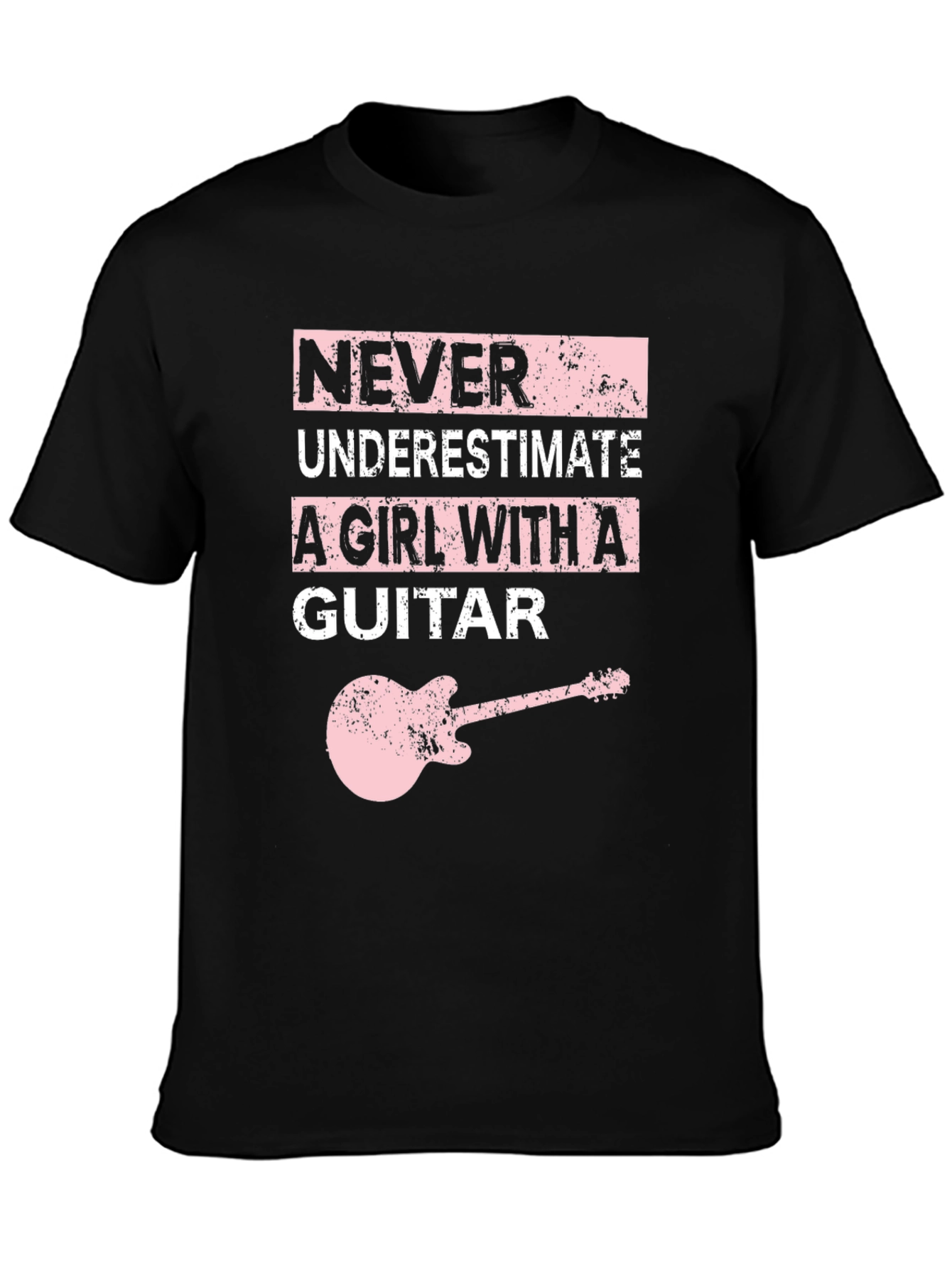 Never Underestimate a Girl with a Guitar T-Shirt