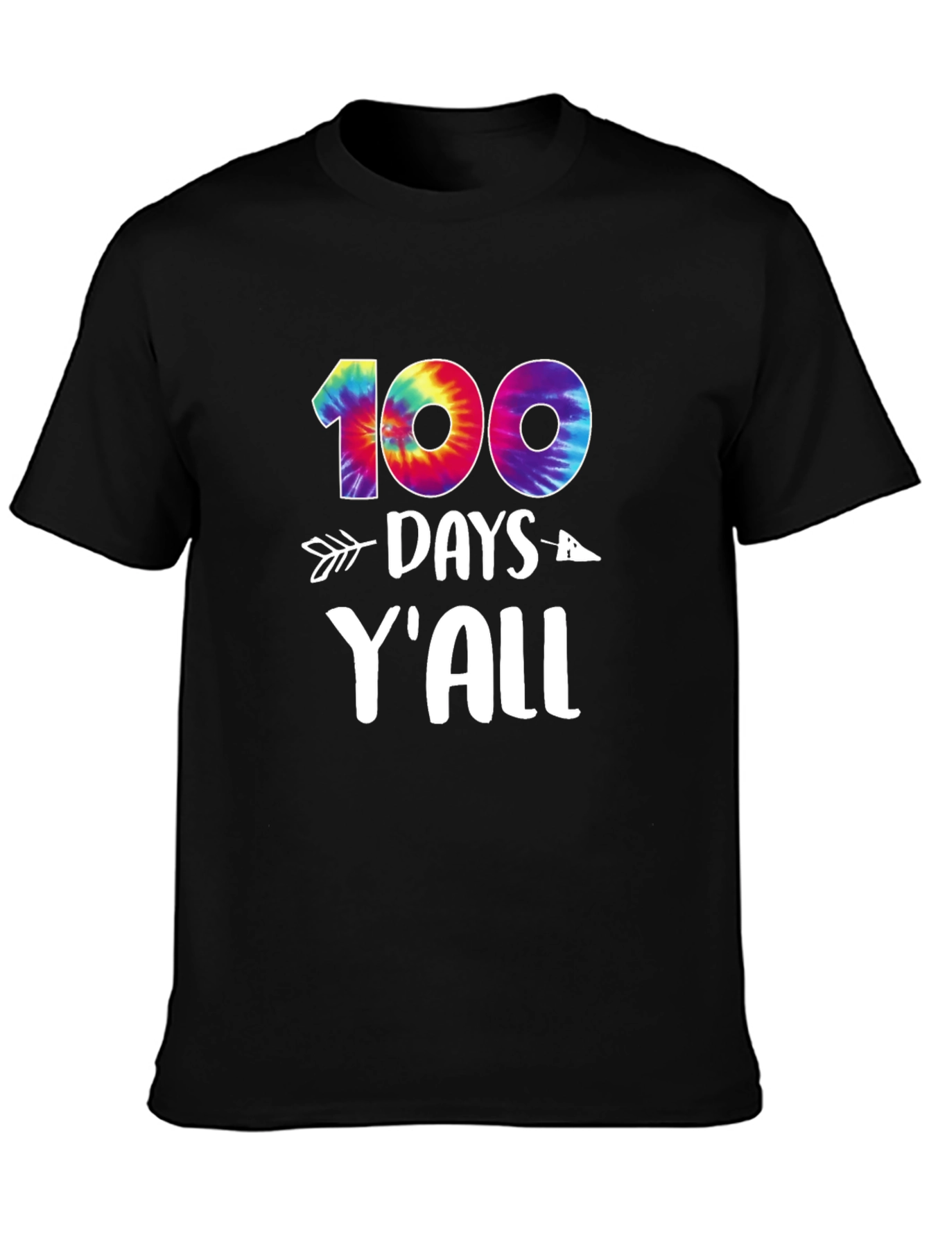 100 Days Yall T-Shirt Tie-Dye Design