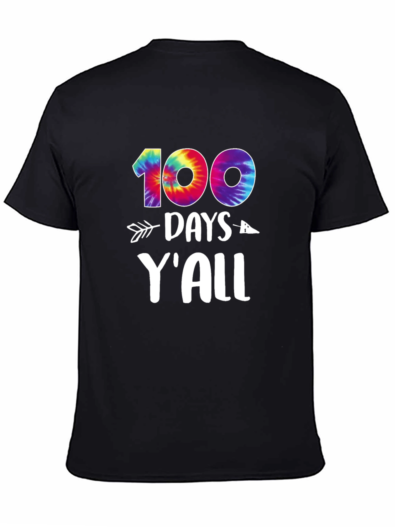 100 Days Yall T-Shirt Tie-Dye Design