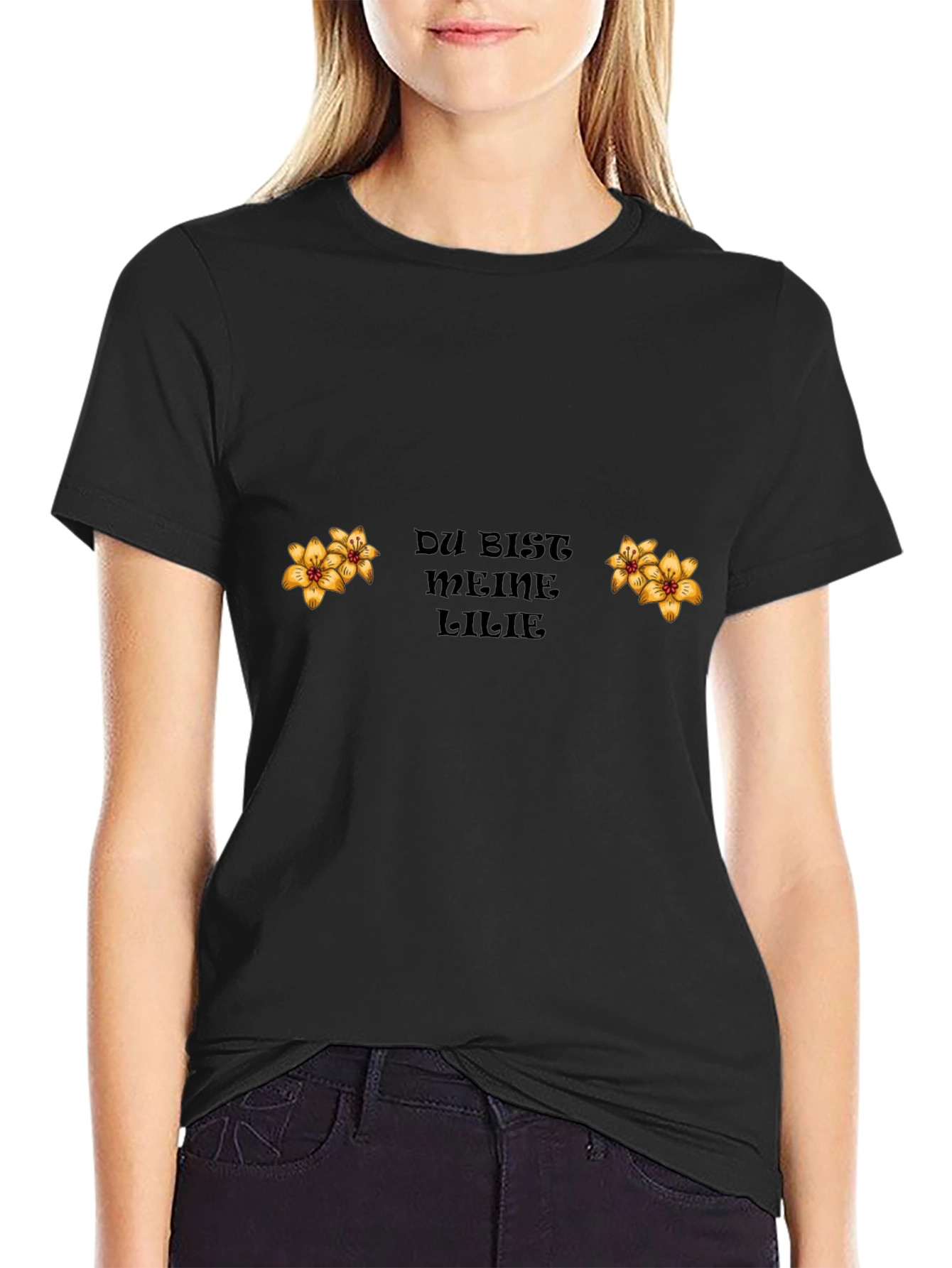 Du Bist Meine Lilie Black T-Shirt