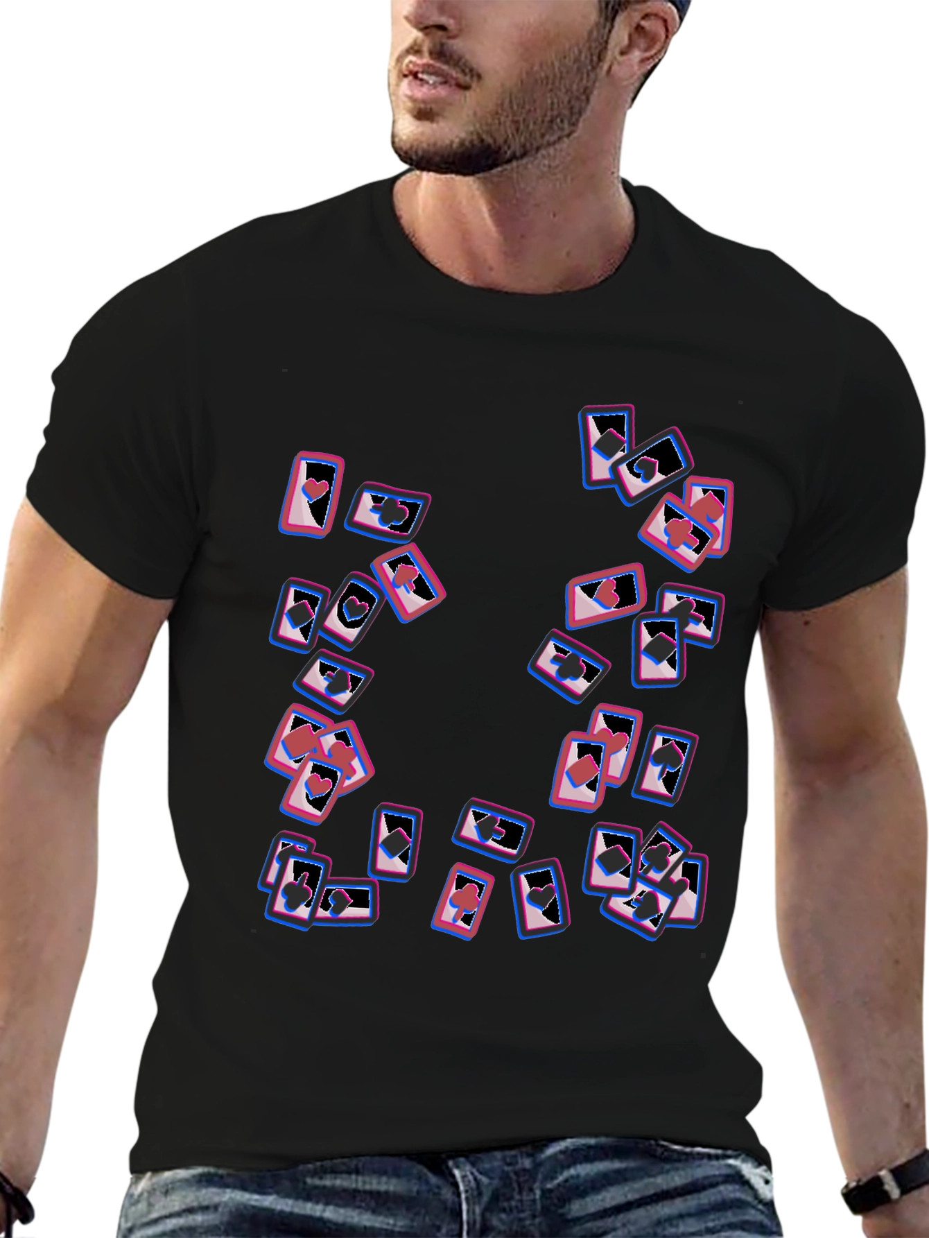 Cards Graphic Tee - Black