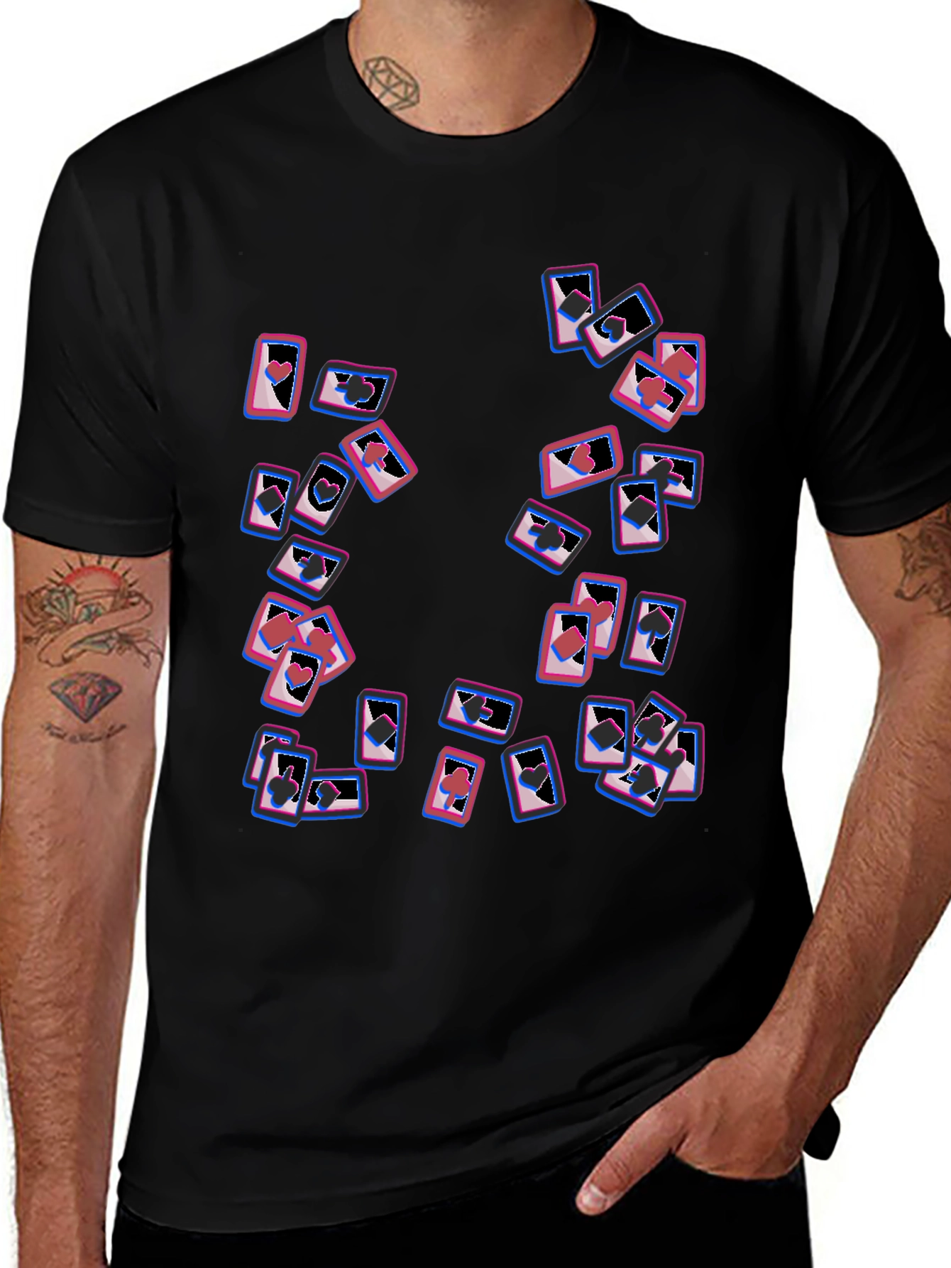 Cards Graphic Tee - Black