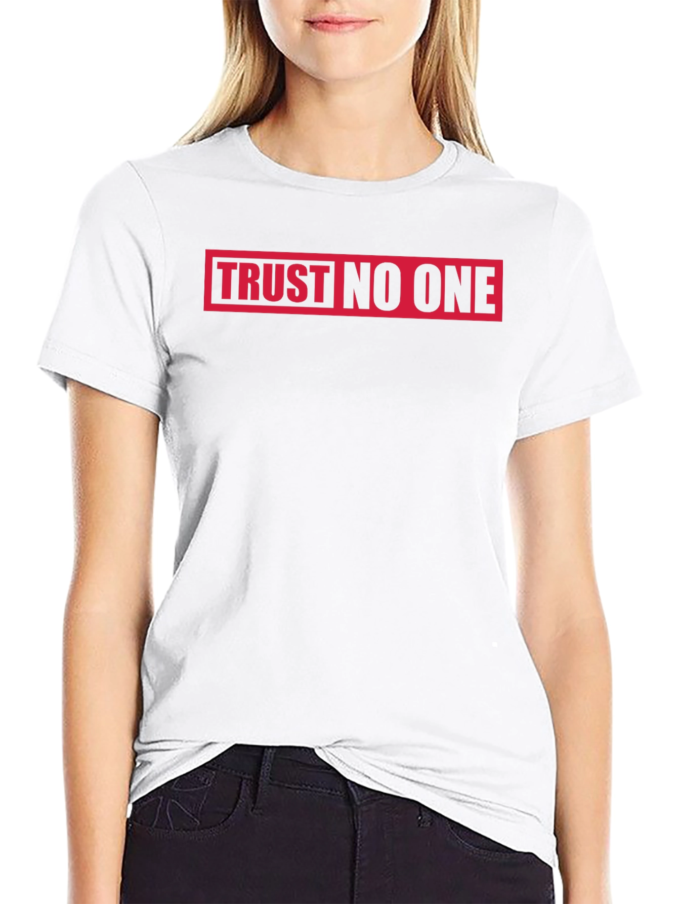 Trust No One Black T-Shirt Graphic Tee