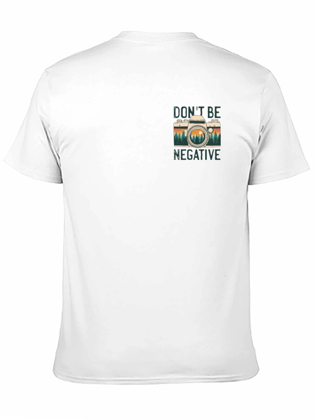 Retro Camera Graphic Tee - Dont Be Negative
