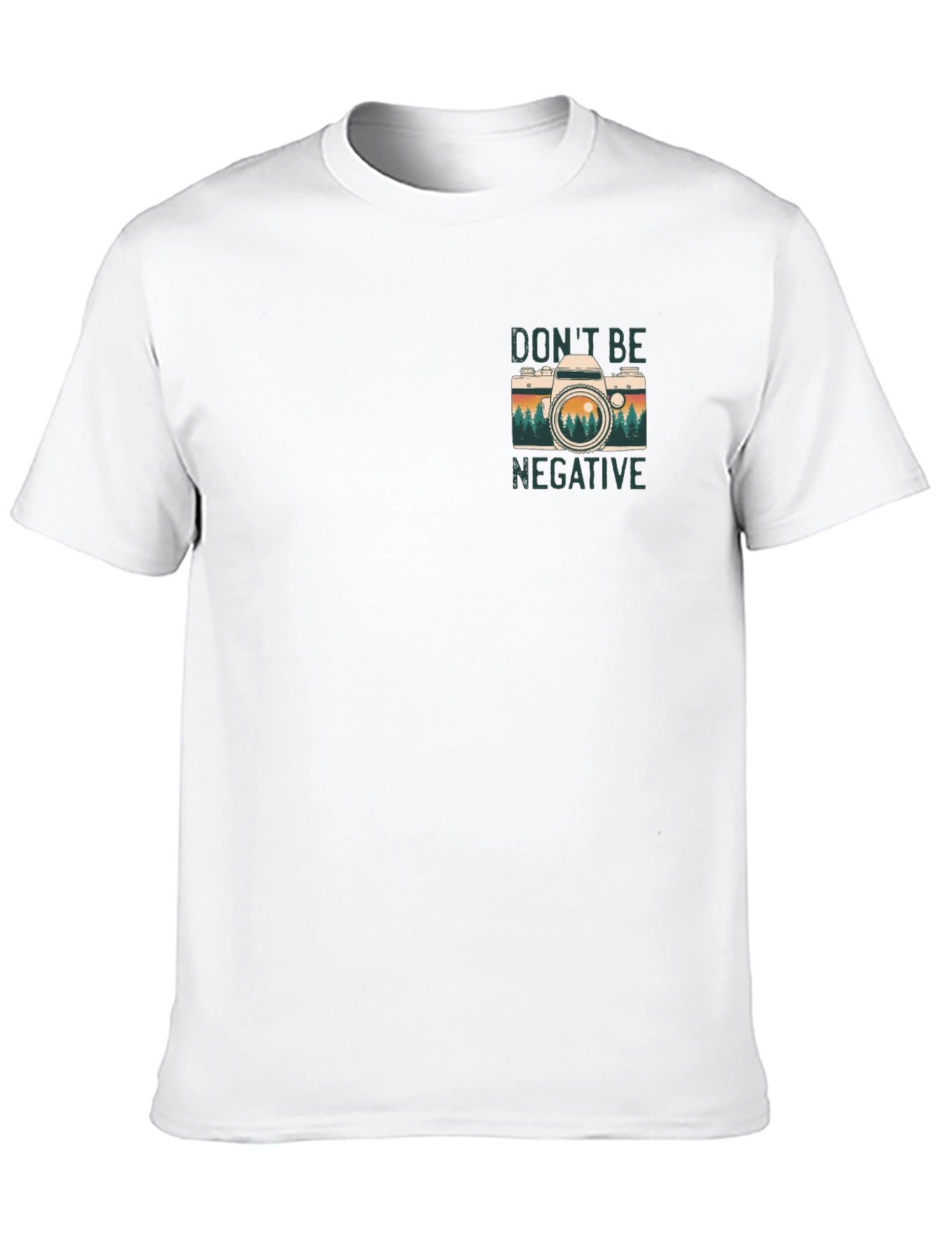 Retro Camera Graphic Tee - Dont Be Negative