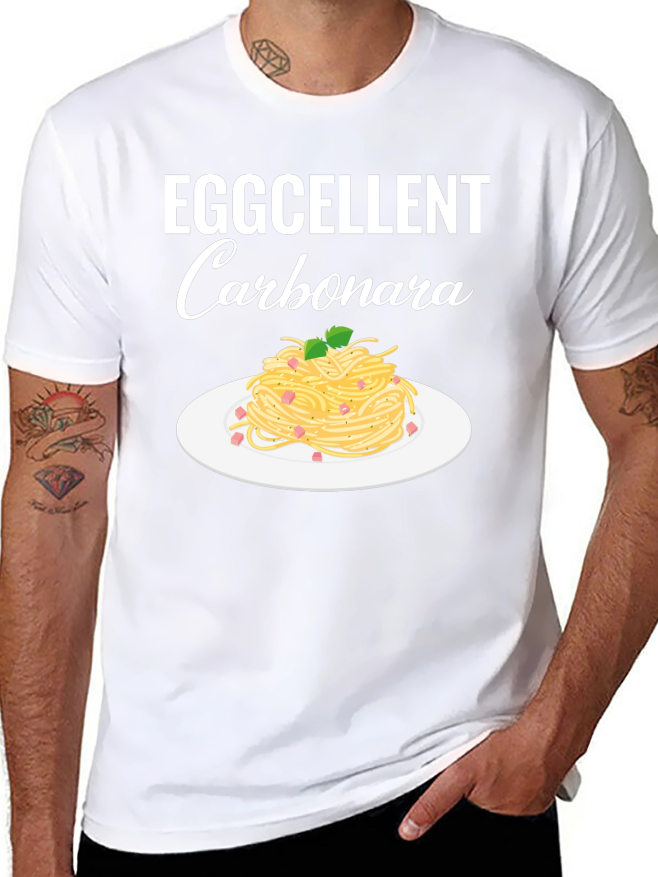 Eggcellent Carbonara T-Shirt - Funny Pasta Lover Tee