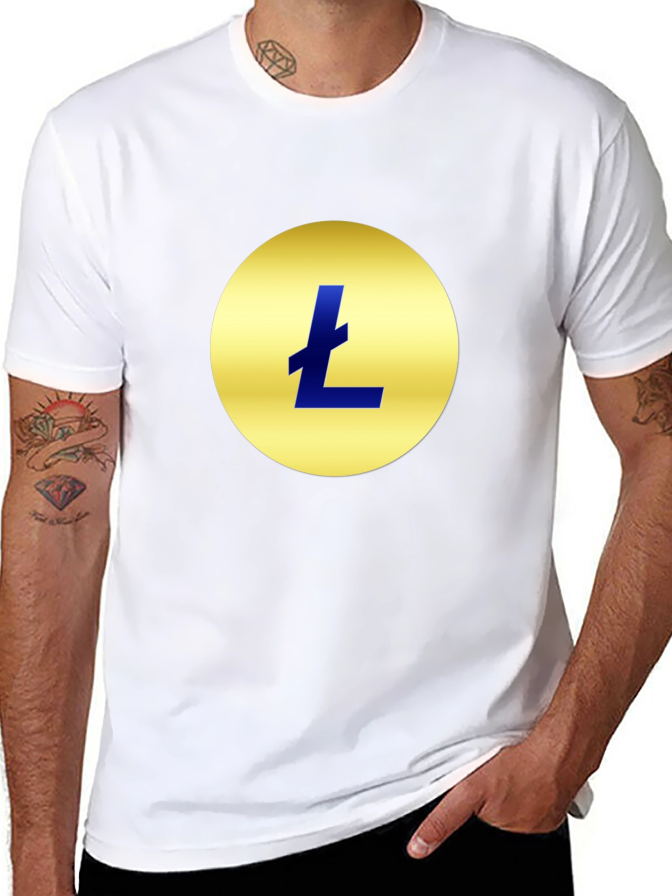 Litecoin Logo Black T-Shirt
