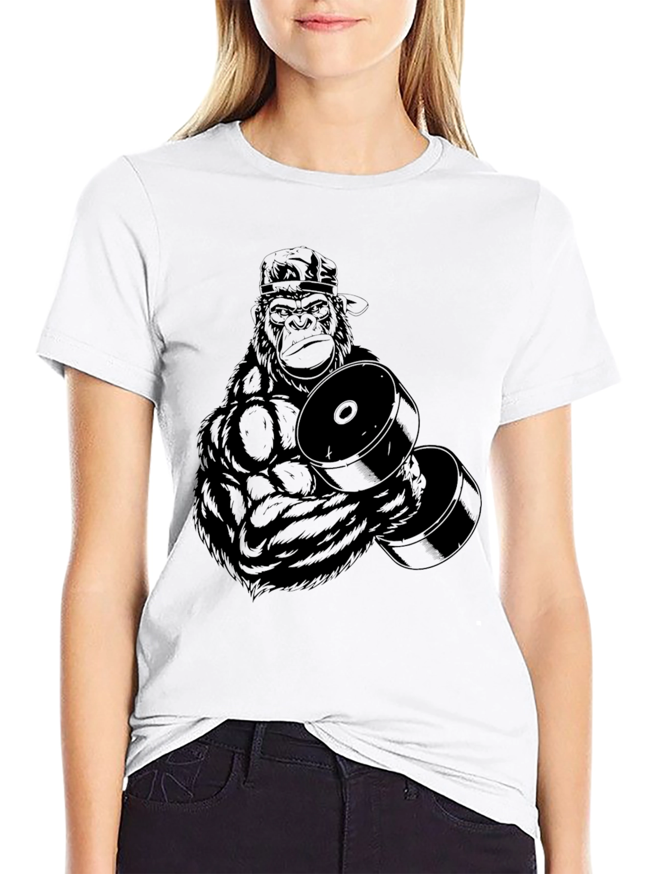 Gorilla Gym T-Shirt - Black Graphic Tee