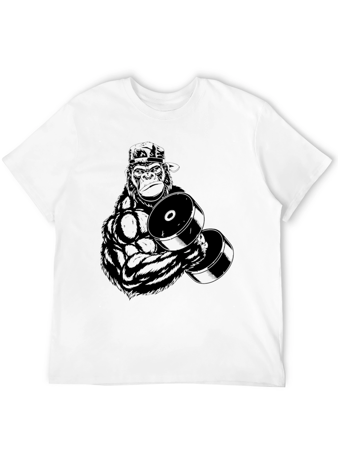 Gorilla Gym T-Shirt - Black Graphic Tee