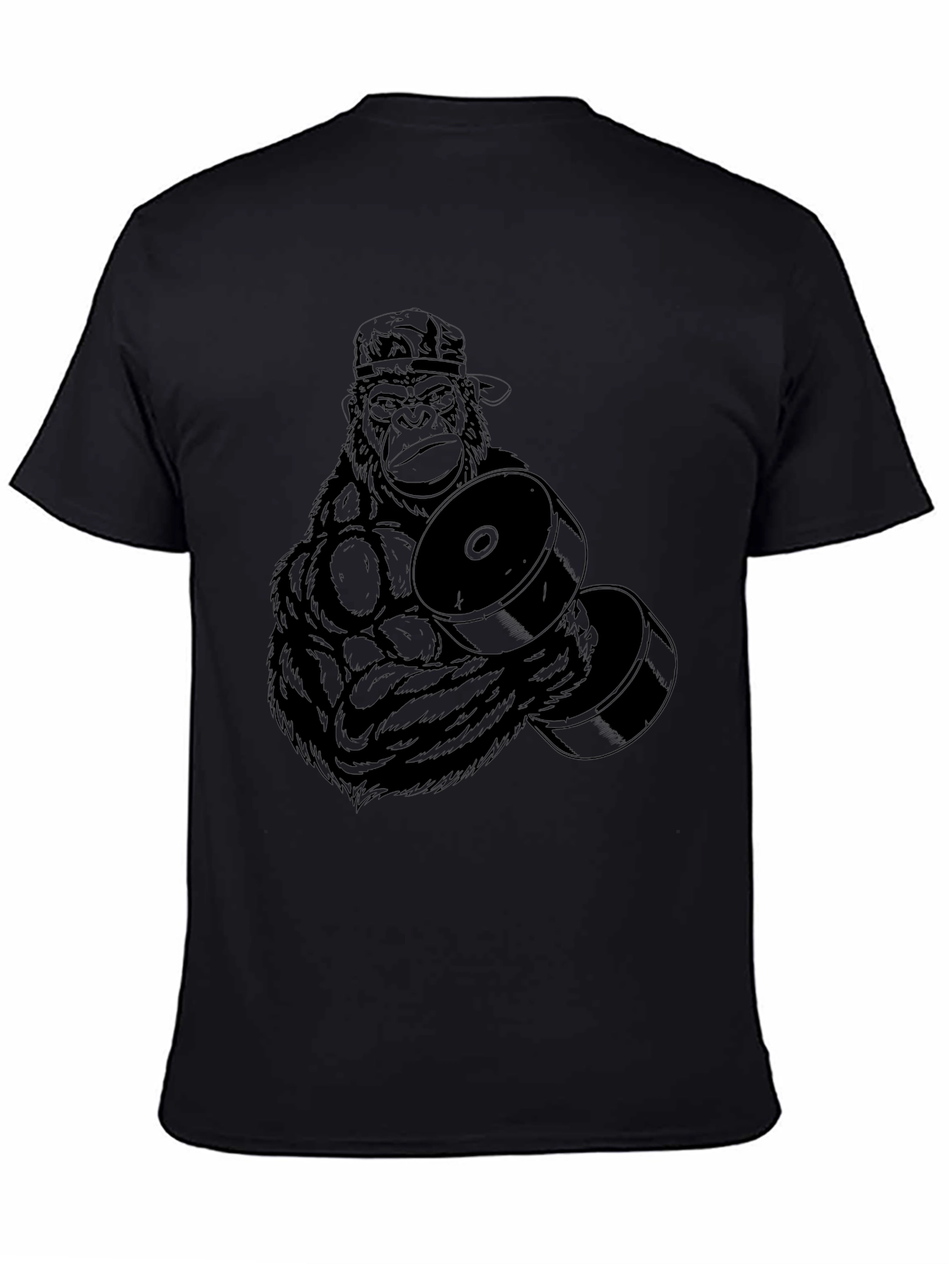 Gorilla Gym T-Shirt - Black Graphic Tee