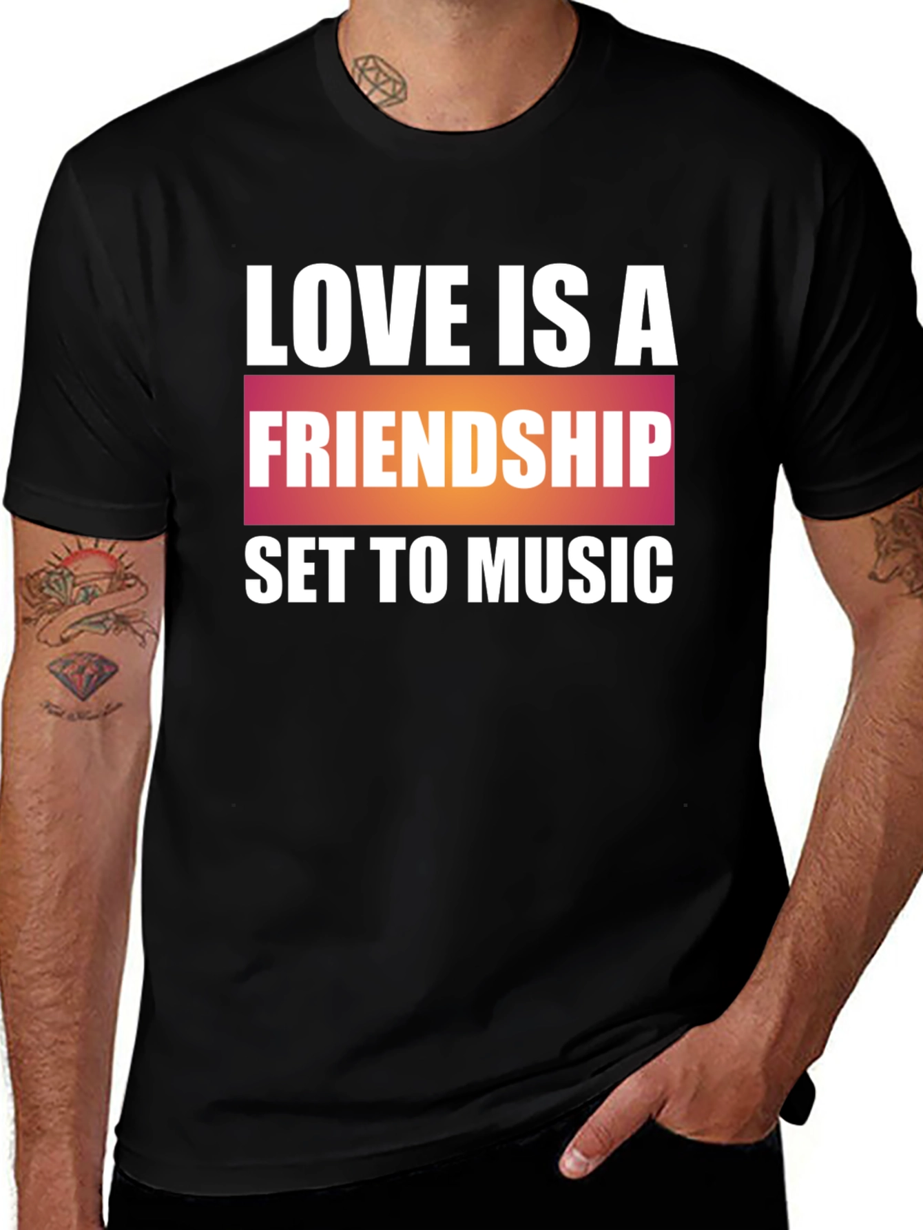 Love is Friendship Music T-Shirt