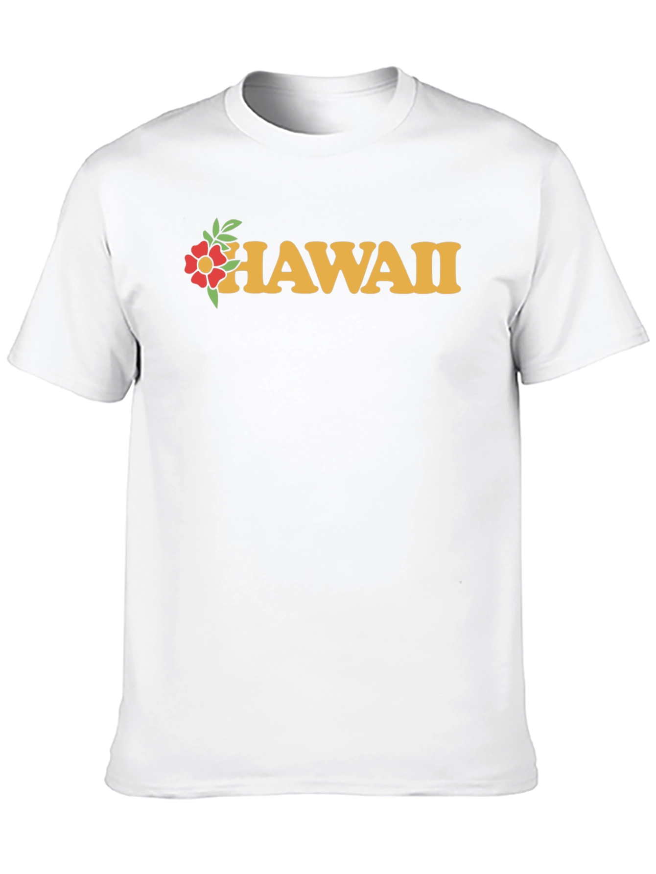 Hawaii Floral Graphic Black T-Shirt