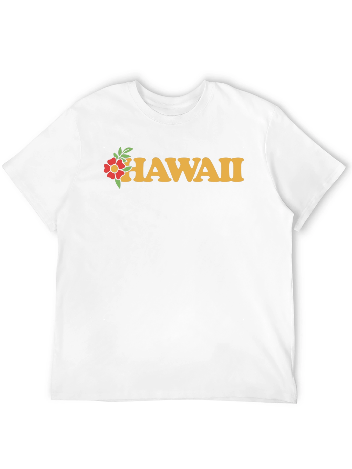 Hawaii Floral Graphic Black T-Shirt