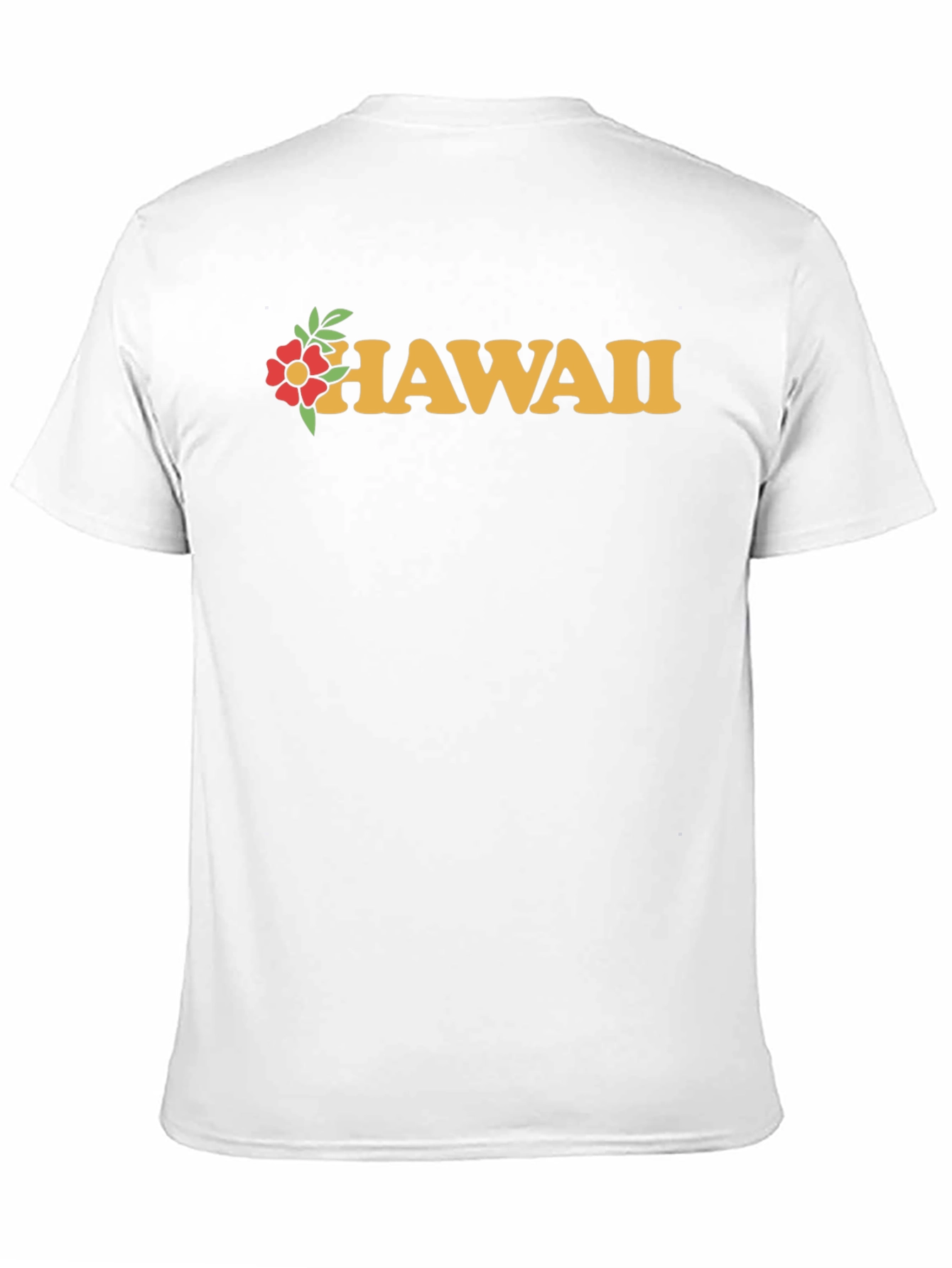 Hawaii Floral Graphic Black T-Shirt