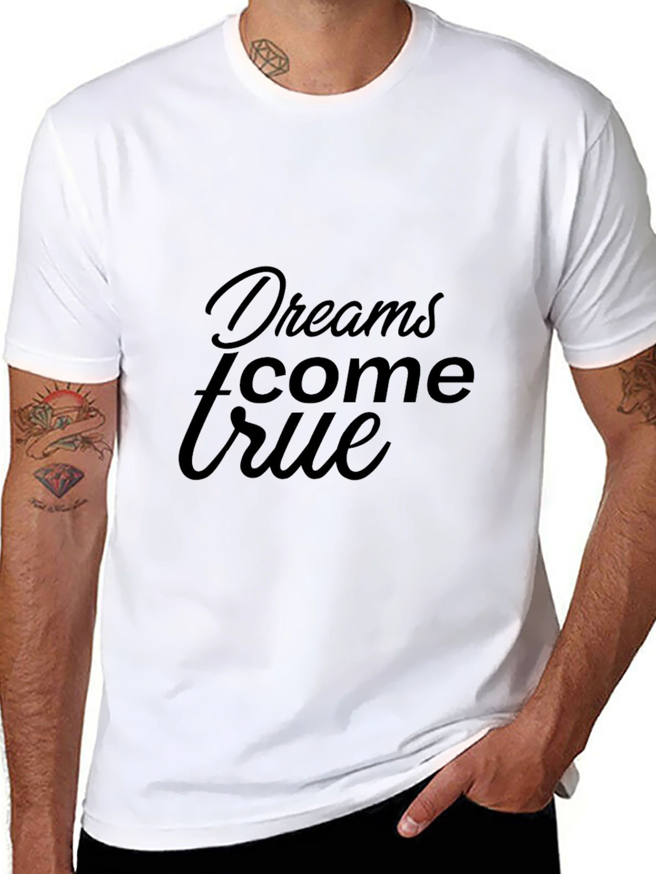 Dreams Come True Black Graphic T-Shirt