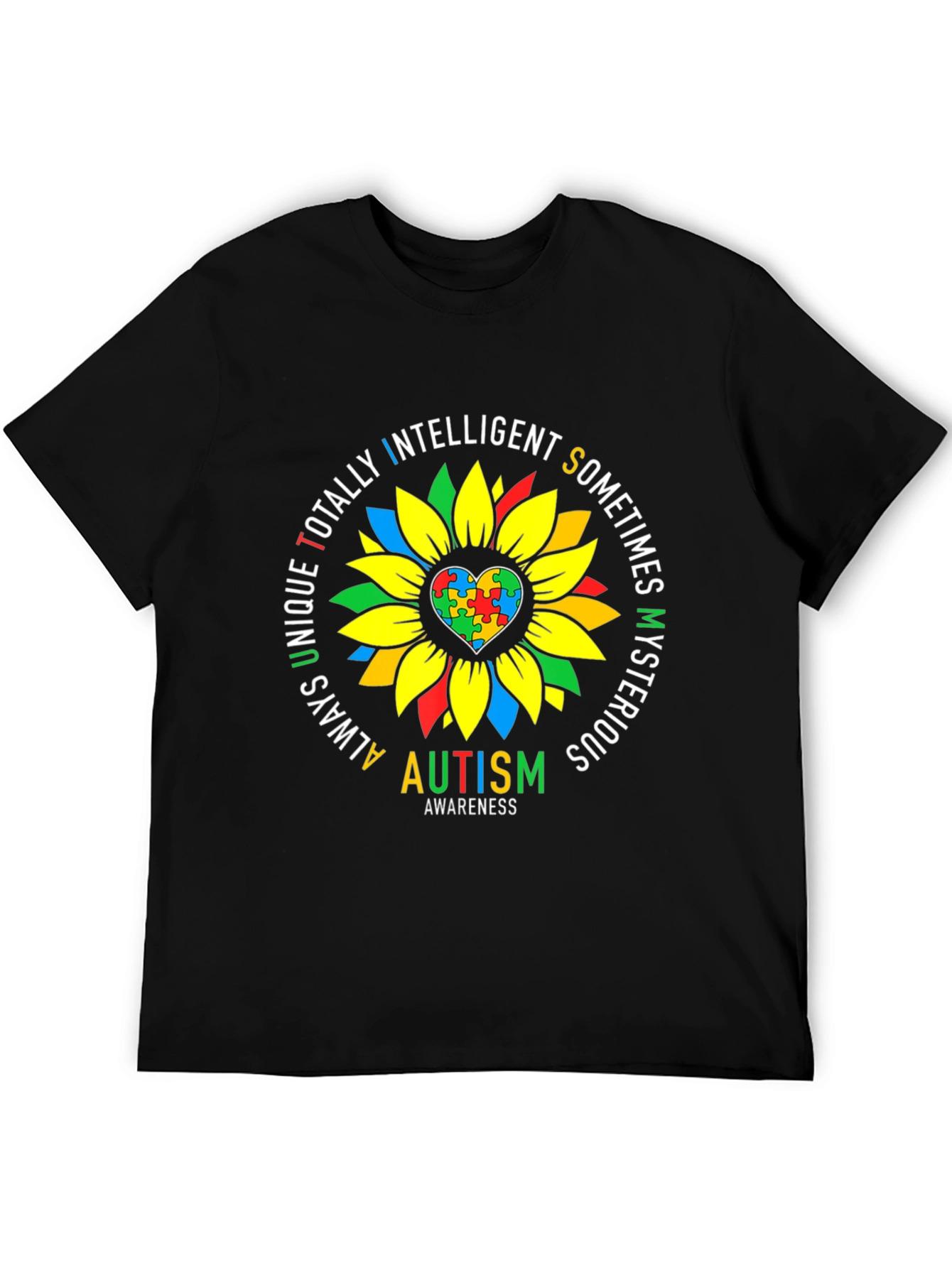 Autism Awareness Sunflower Graphic Tee