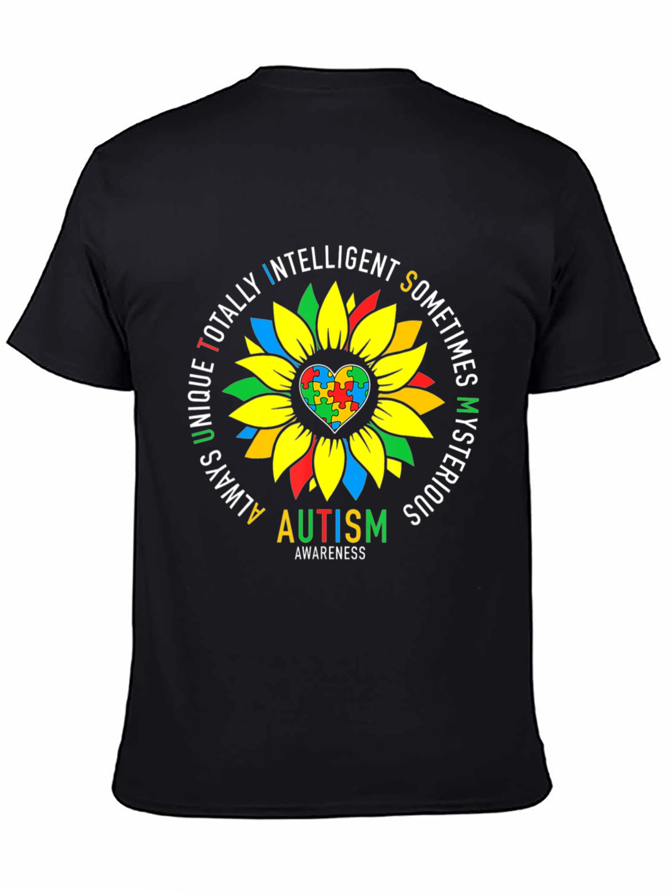 Autism Awareness Sunflower Graphic Tee