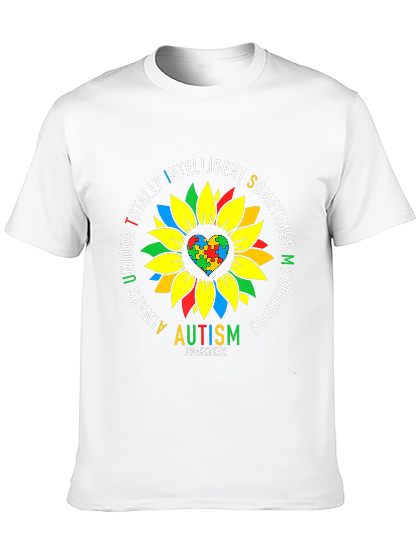 Autism Awareness Sunflower Graphic Tee