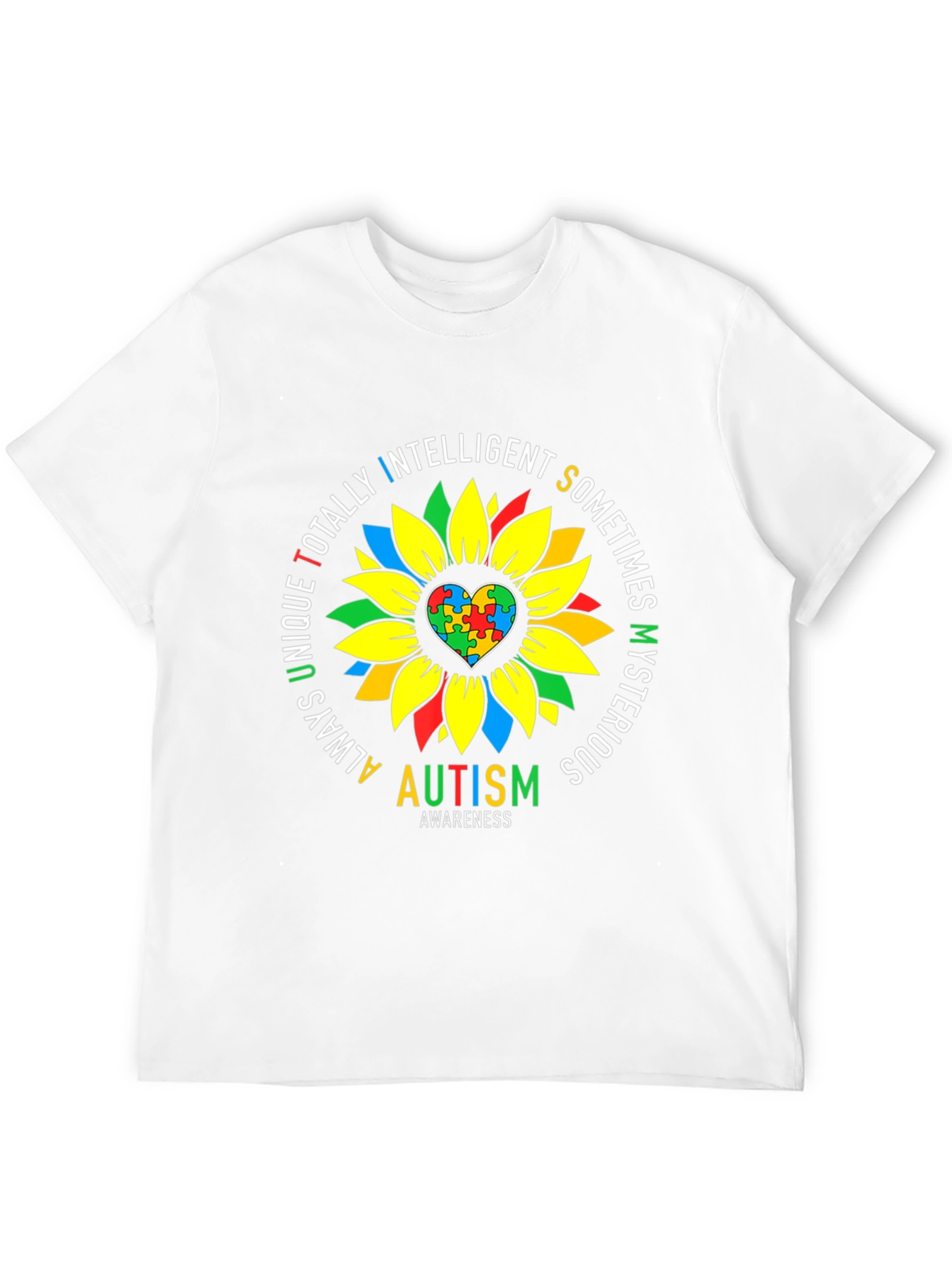 Autism Awareness Sunflower Graphic Tee