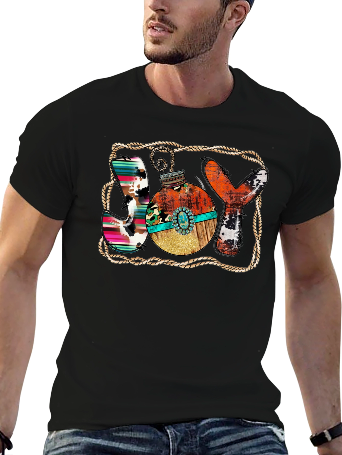 Rustic JOY Christmas Graphic Tee
