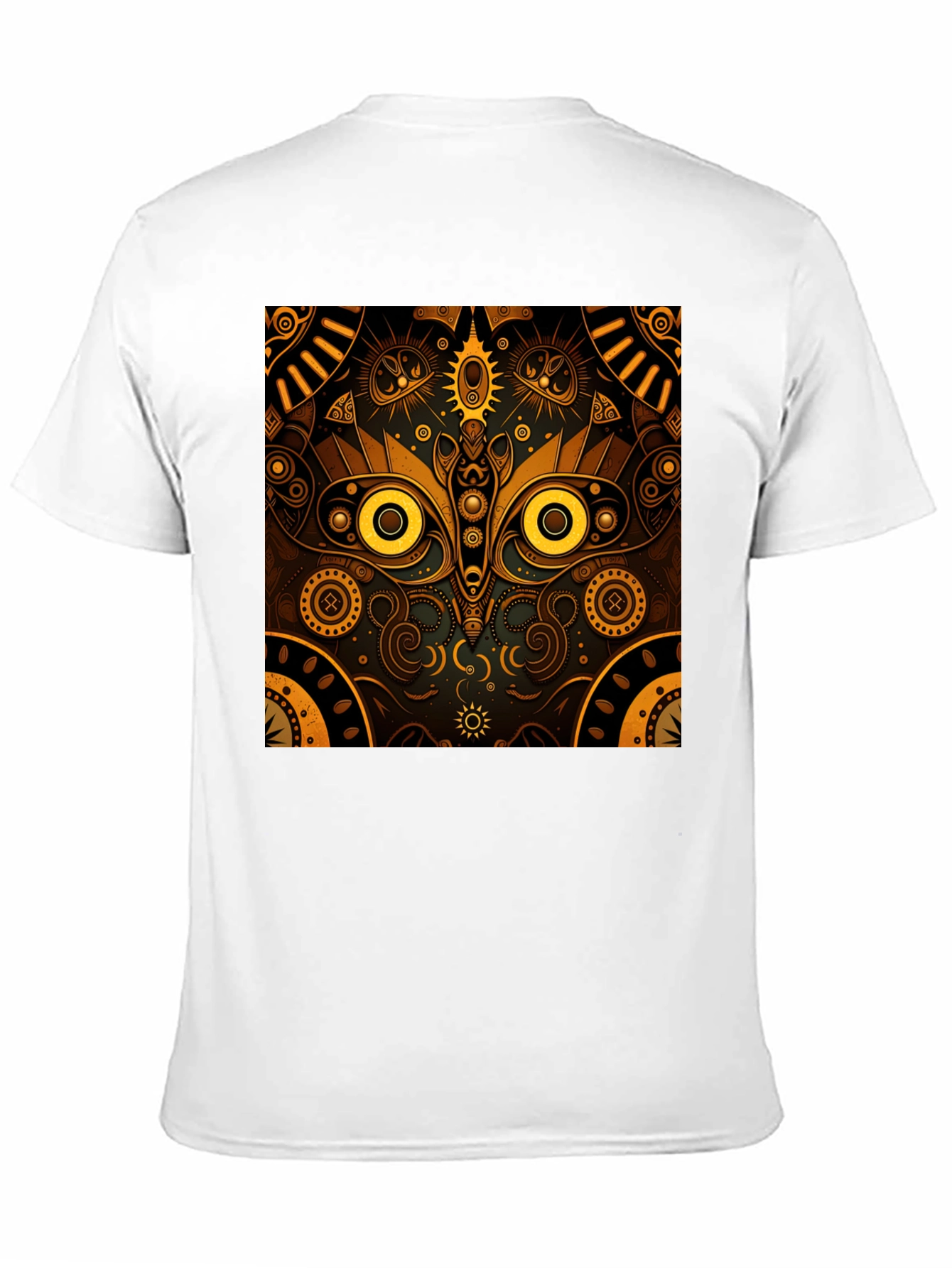Aztec Owl Graphic Print Black Tee