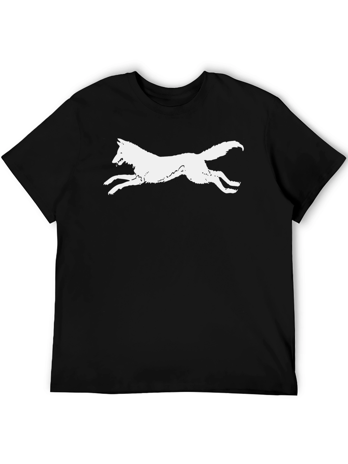 White Wolf Graphic Black T-Shirt