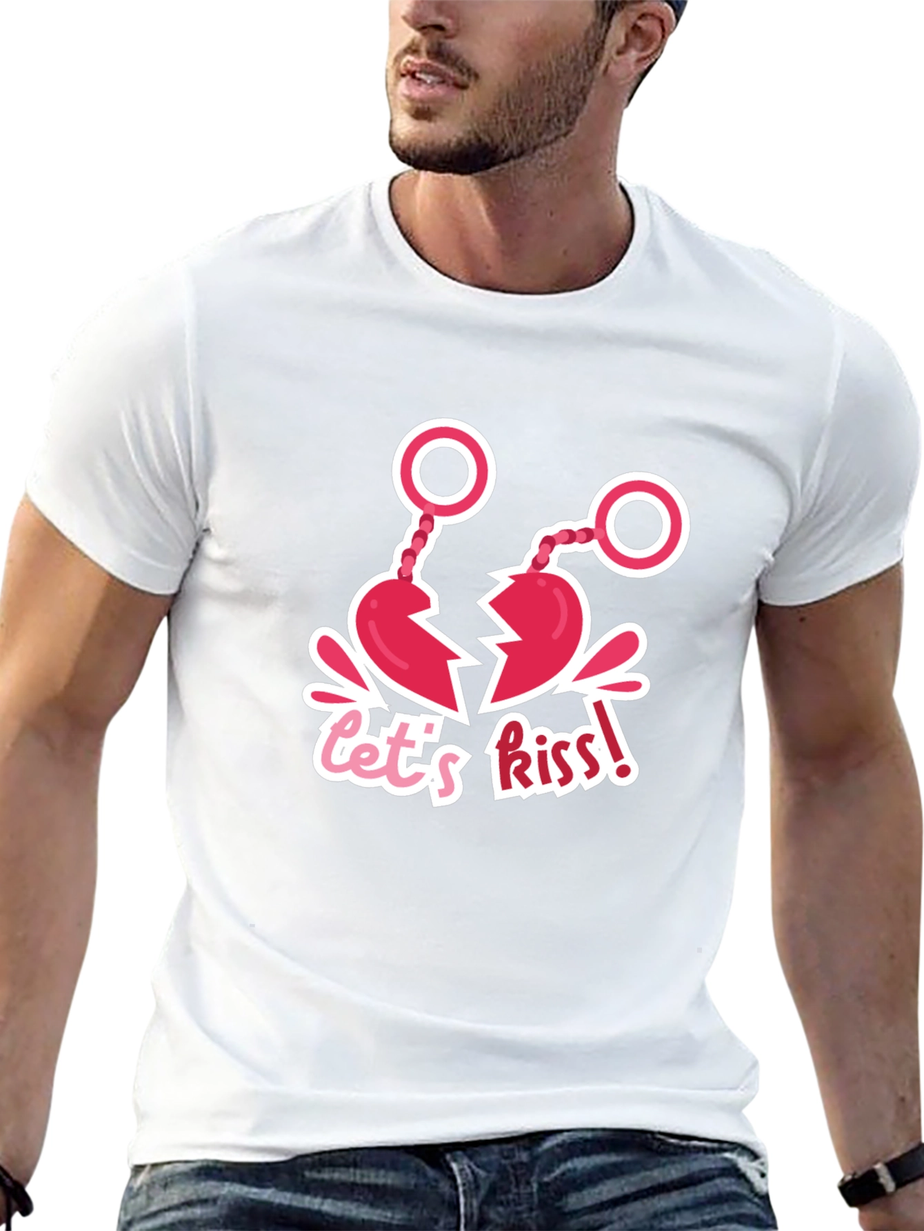 Lets Kiss! Novelty Graphic T-Shirt