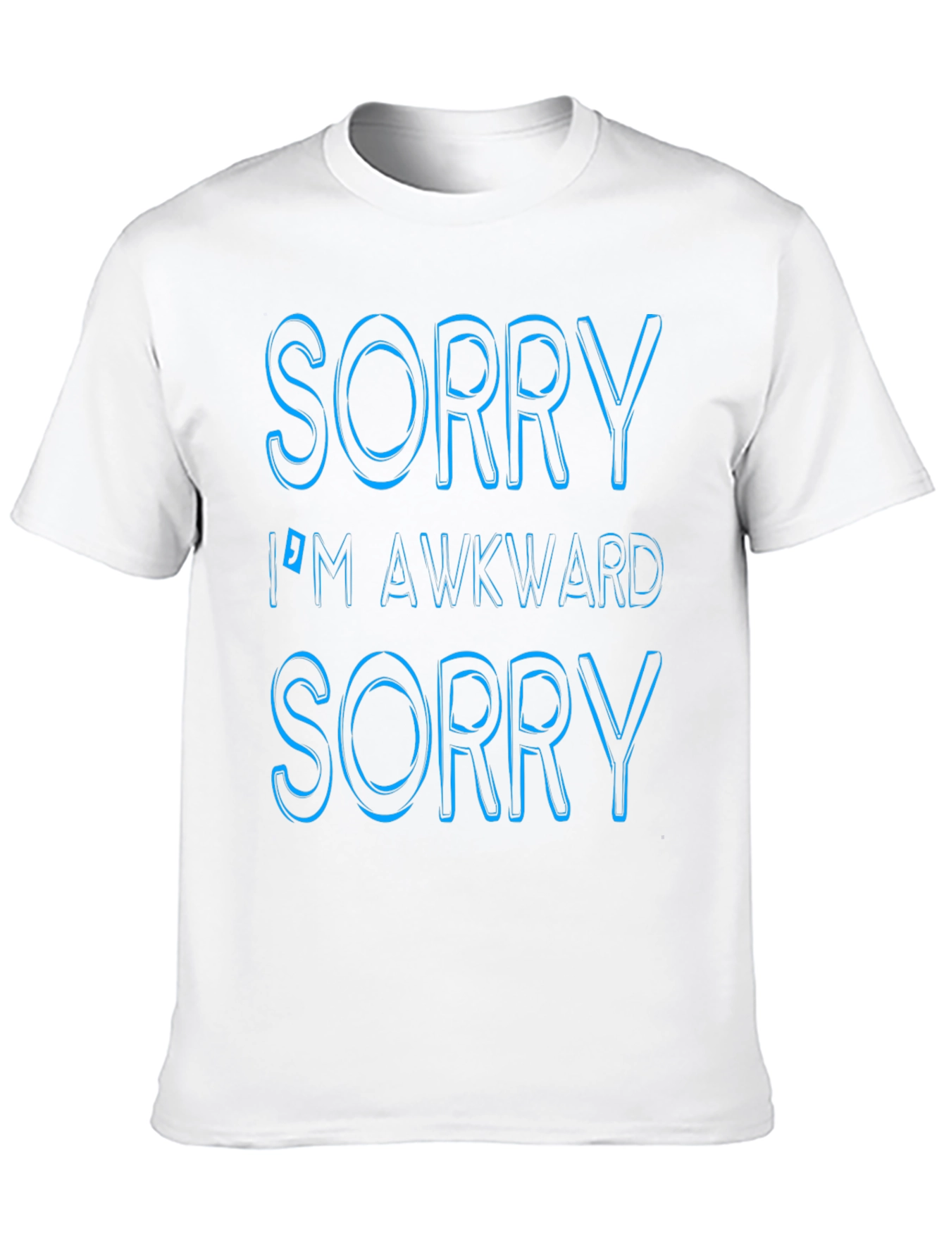 Awkward Apology Tee: Black Cotton T-Shirt