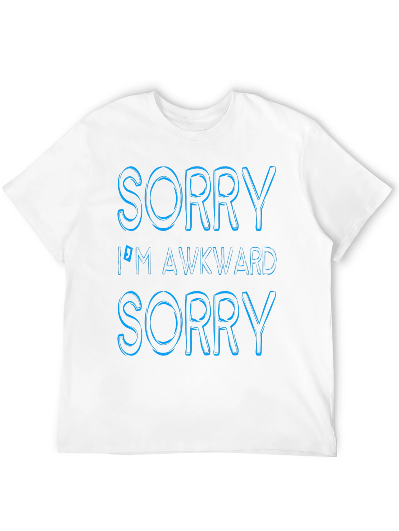 Awkward Apology Tee: Black Cotton T-Shirt