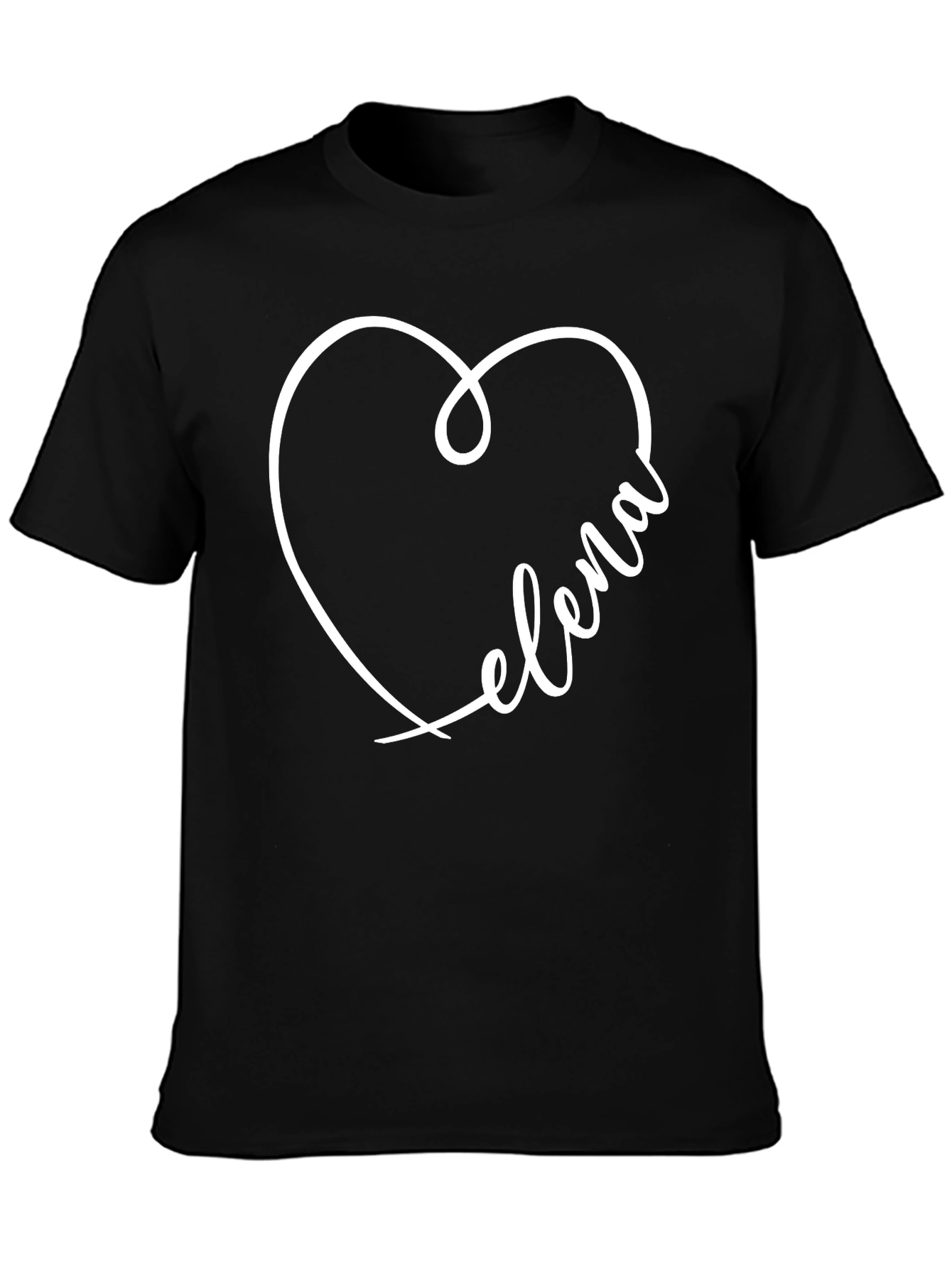 Elena Heart T-Shirt - Stylish Personalized Tee