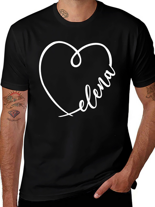 Elena Heart T-Shirt - Stylish Personalized Tee