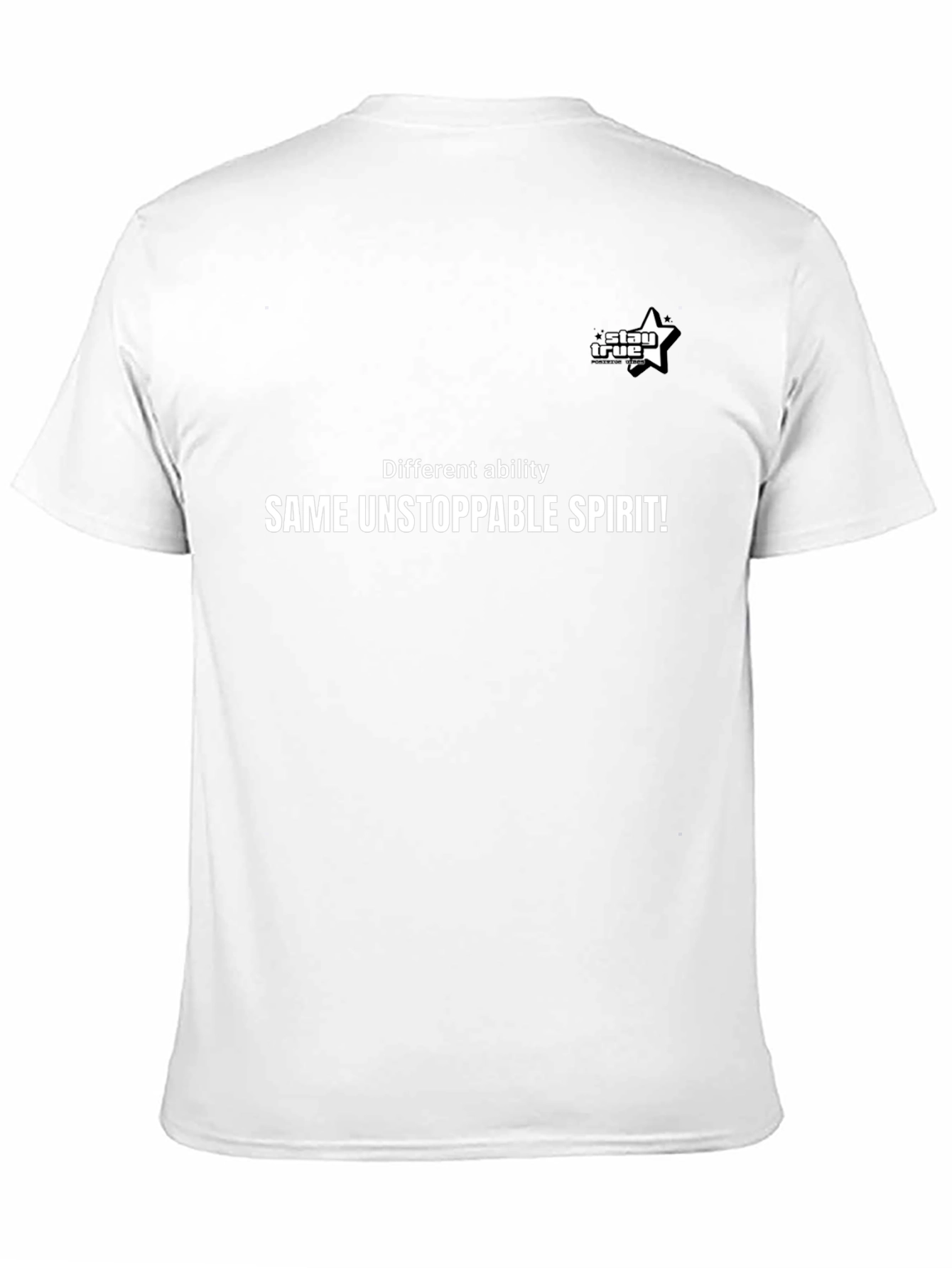 Inspirational Black T-Shirt - Different Ability Same Spirit