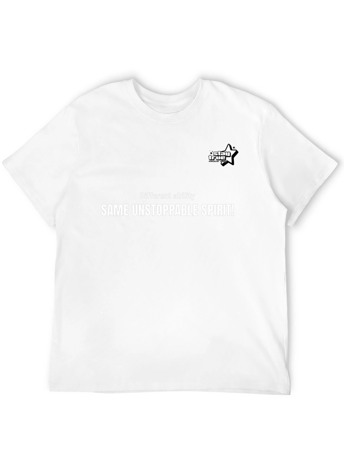 Inspirational Black T-Shirt - Different Ability Same Spirit