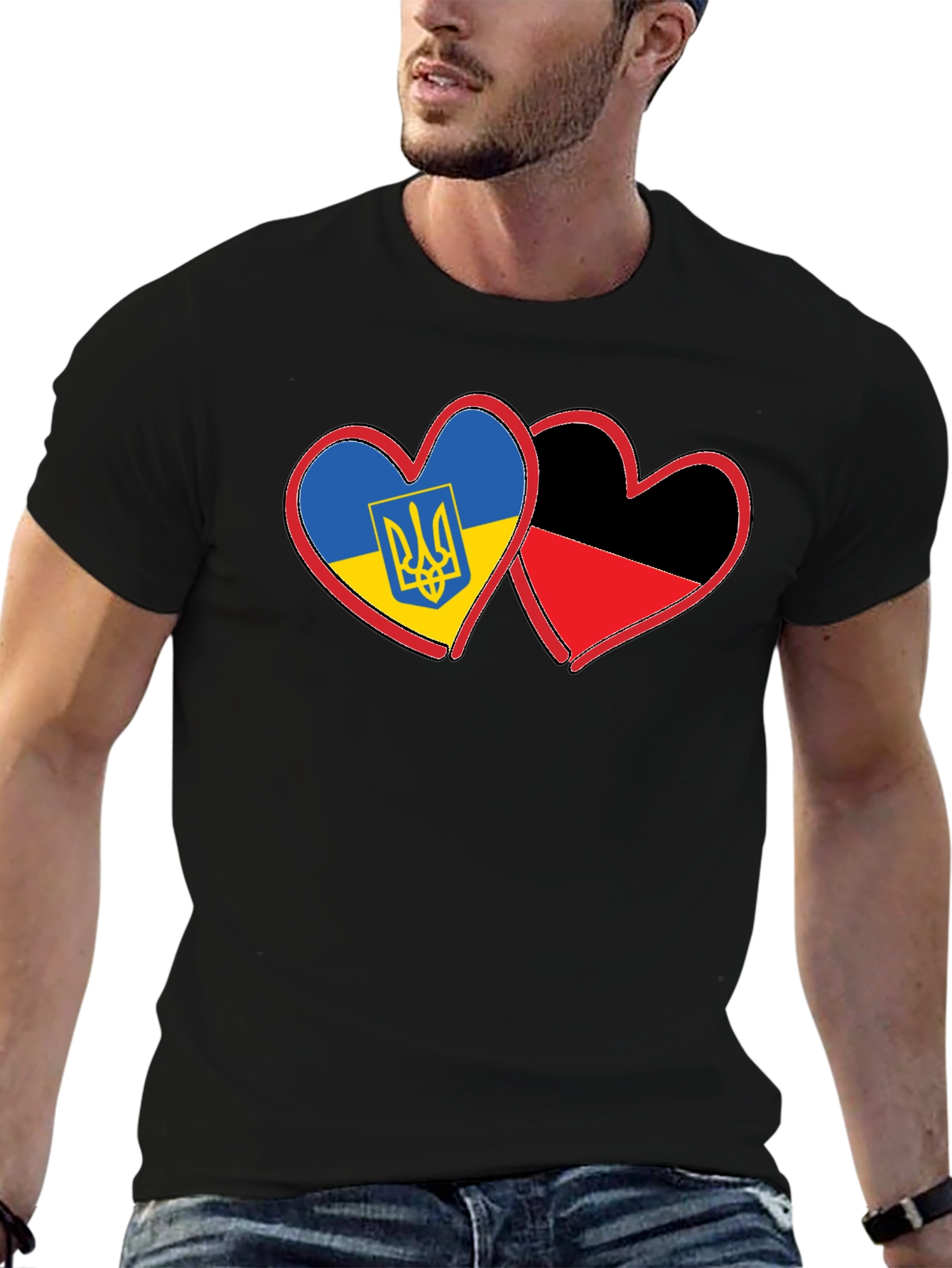 Ukraine & Azov Battalion Heart T-Shirt