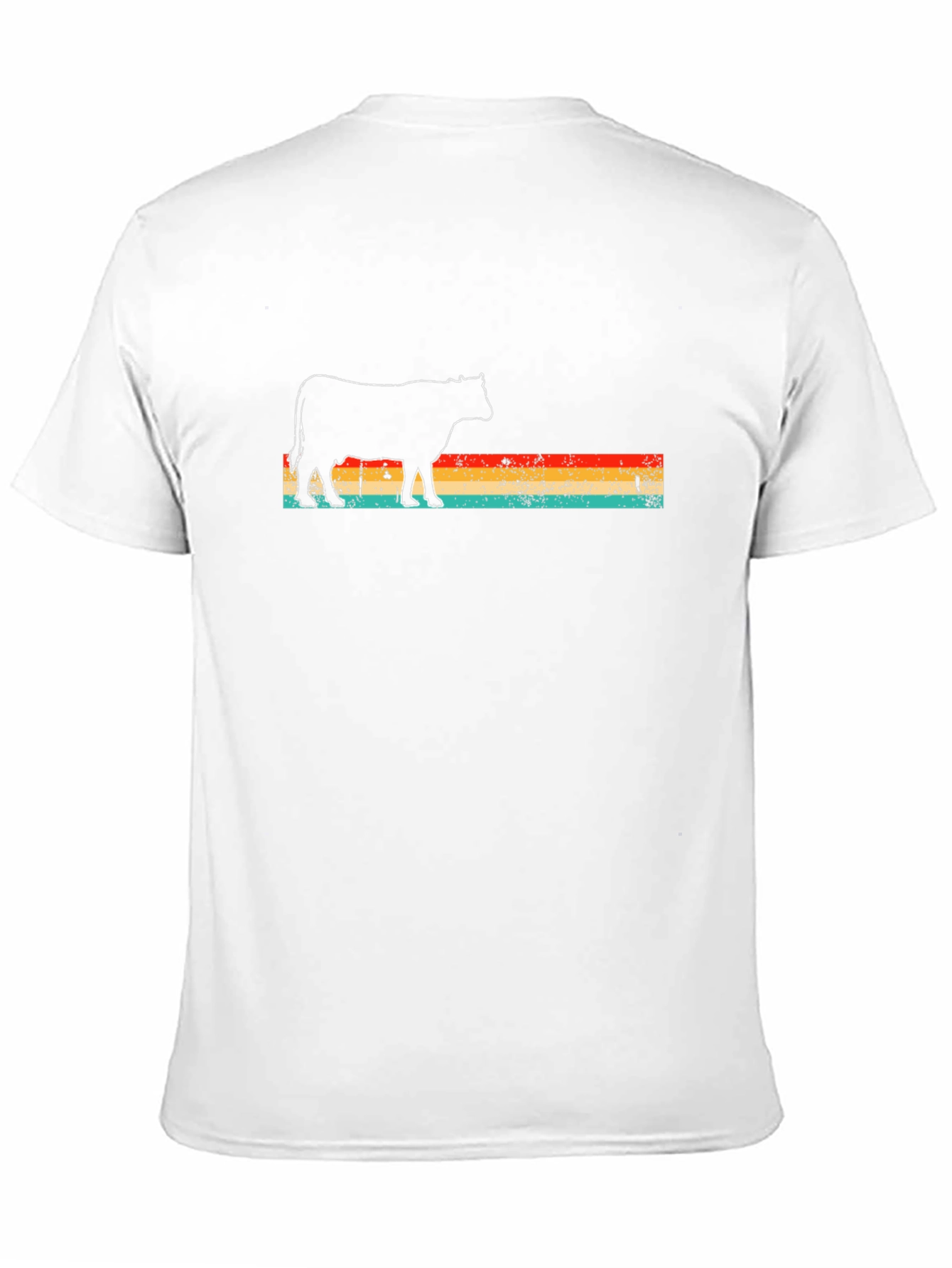 Retro Cow Graphic Tee - Black Unisex T-Shirt