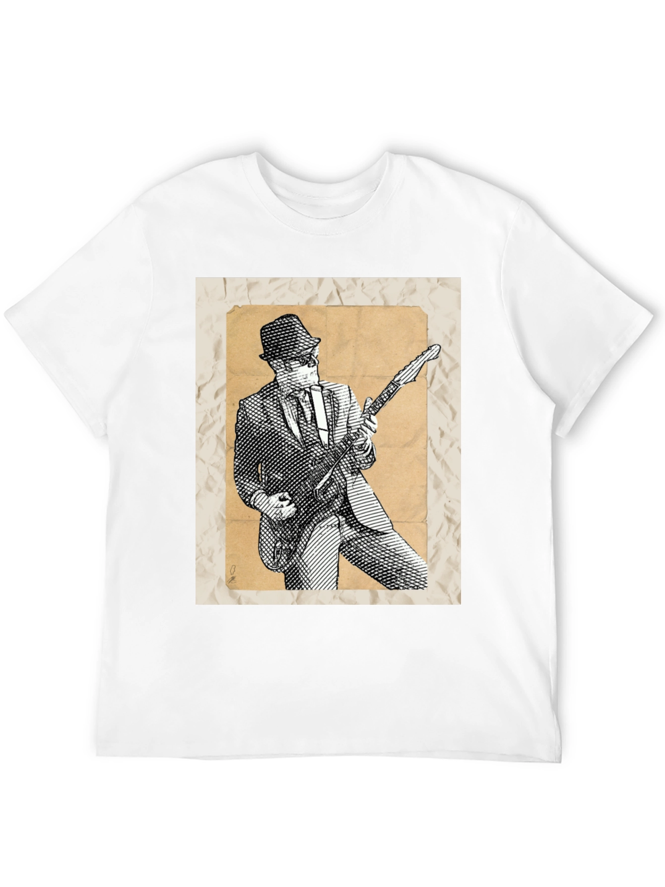 Retro Guitar Player Graphic Tee