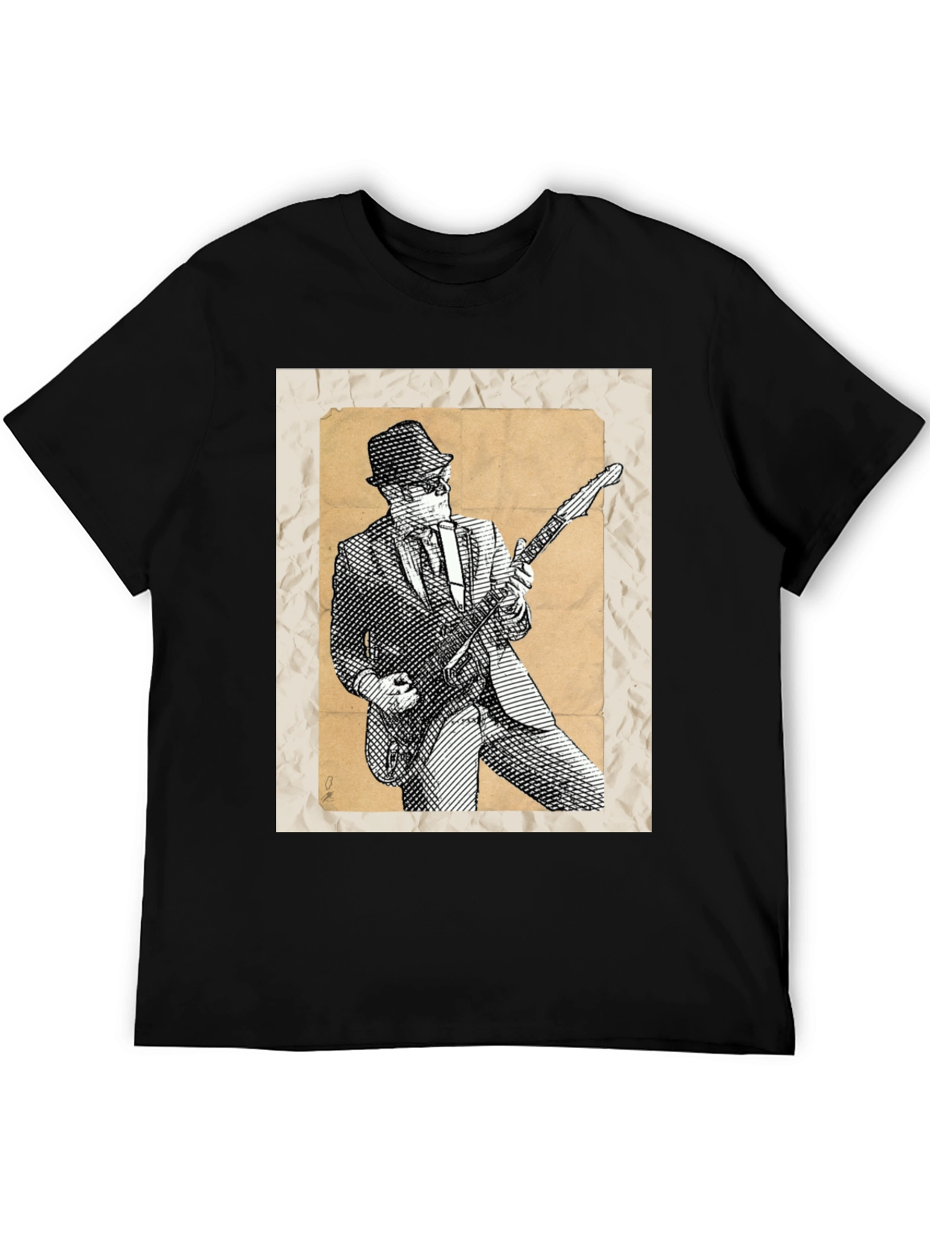 Retro Guitar Player Graphic Tee