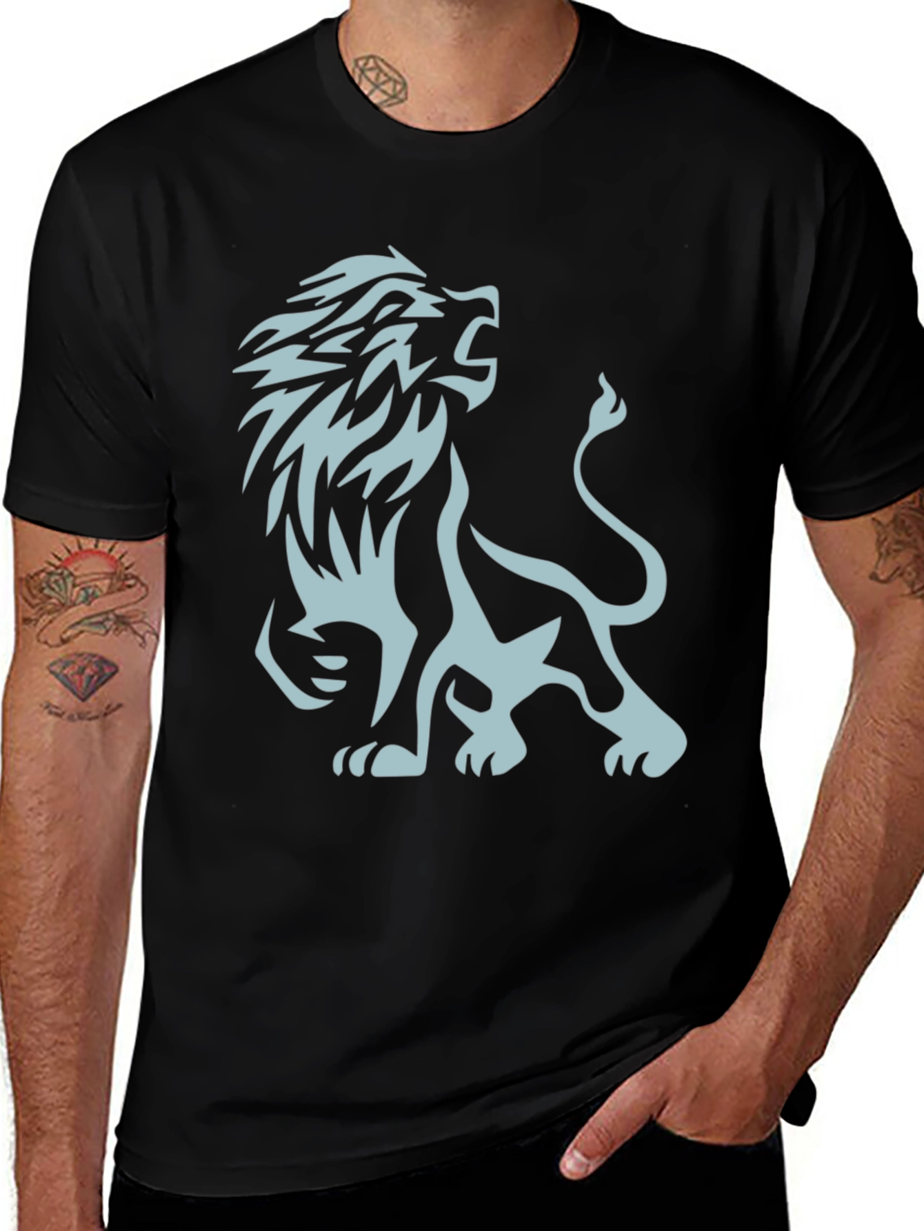 Lion Graphic Tee - Roar in Style!