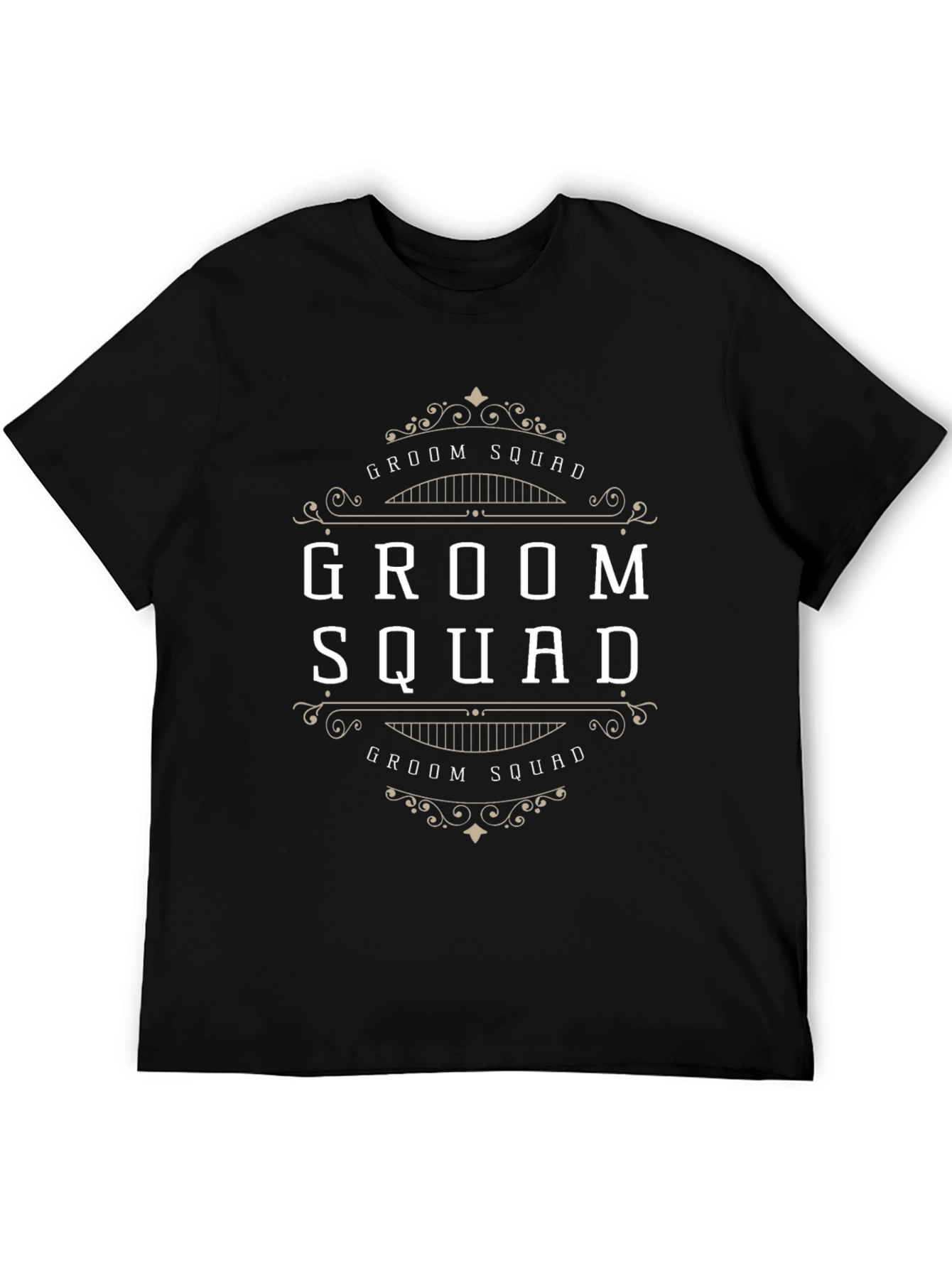 Groom Squad T-Shirt - Black Cotton Blend