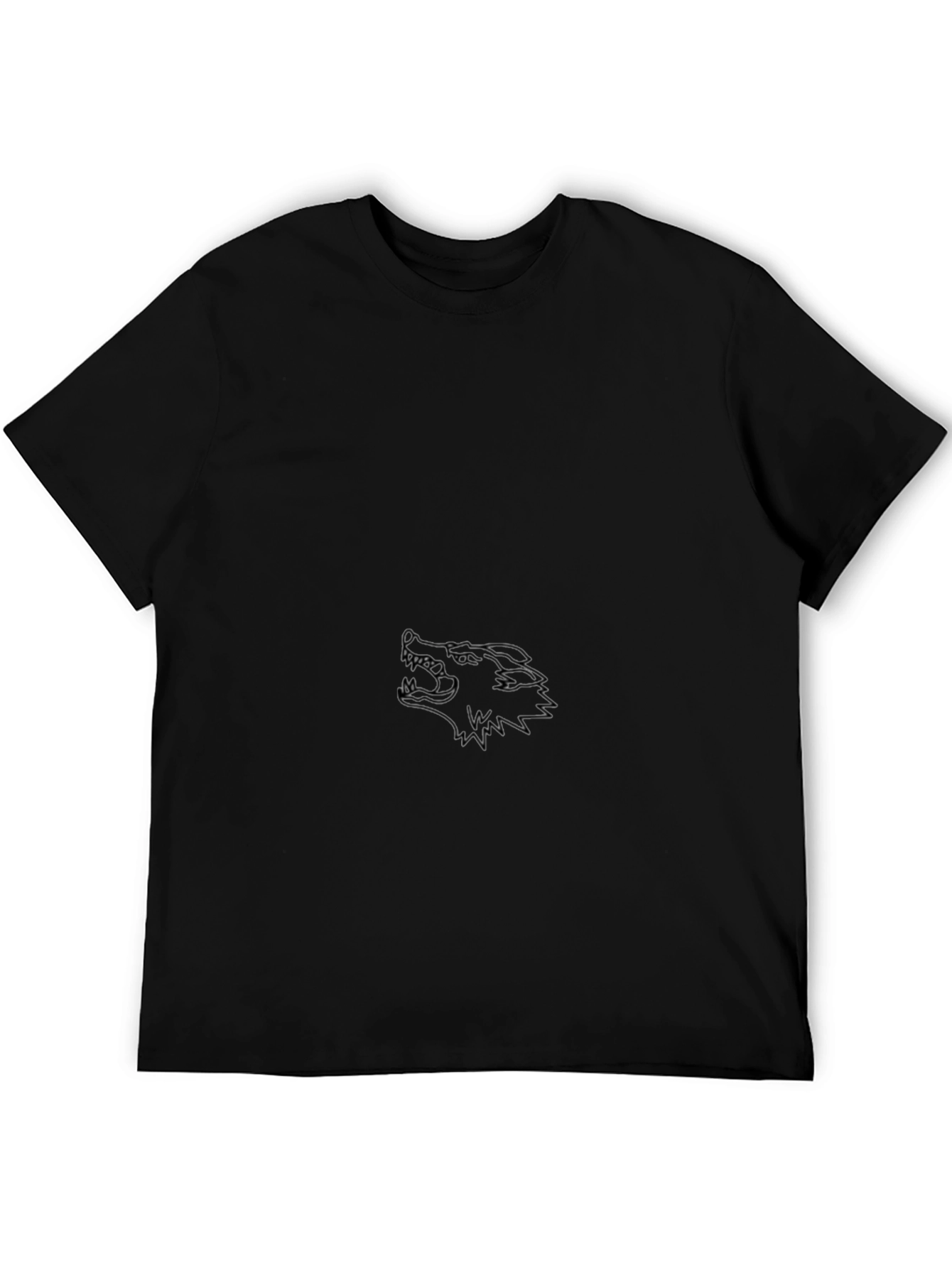 Black Wolf Graphic Print Tee