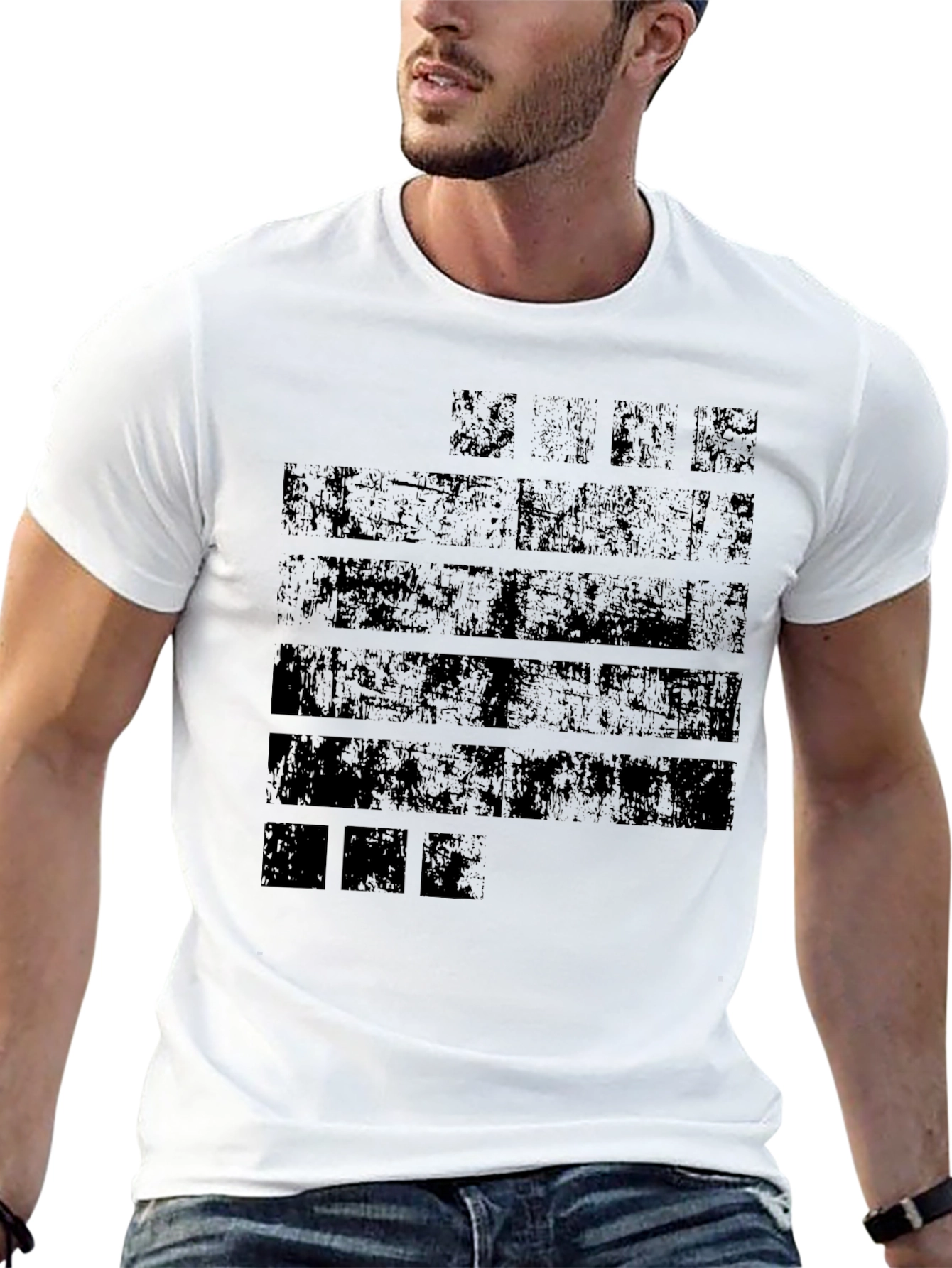 Distressed Graphic Black T-Shirt