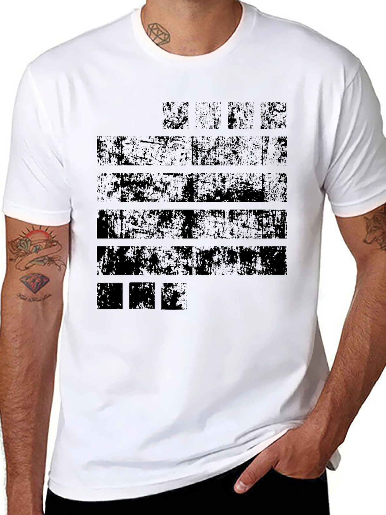 Distressed Graphic Black T-Shirt