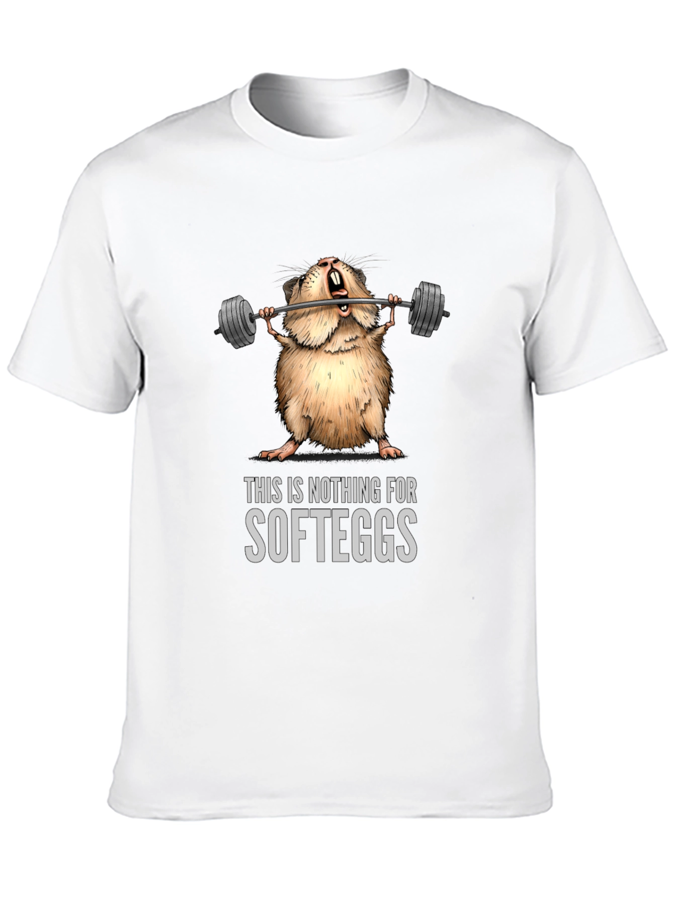 Weightlifting Hamster T-Shirt - Nothing for Softeggs