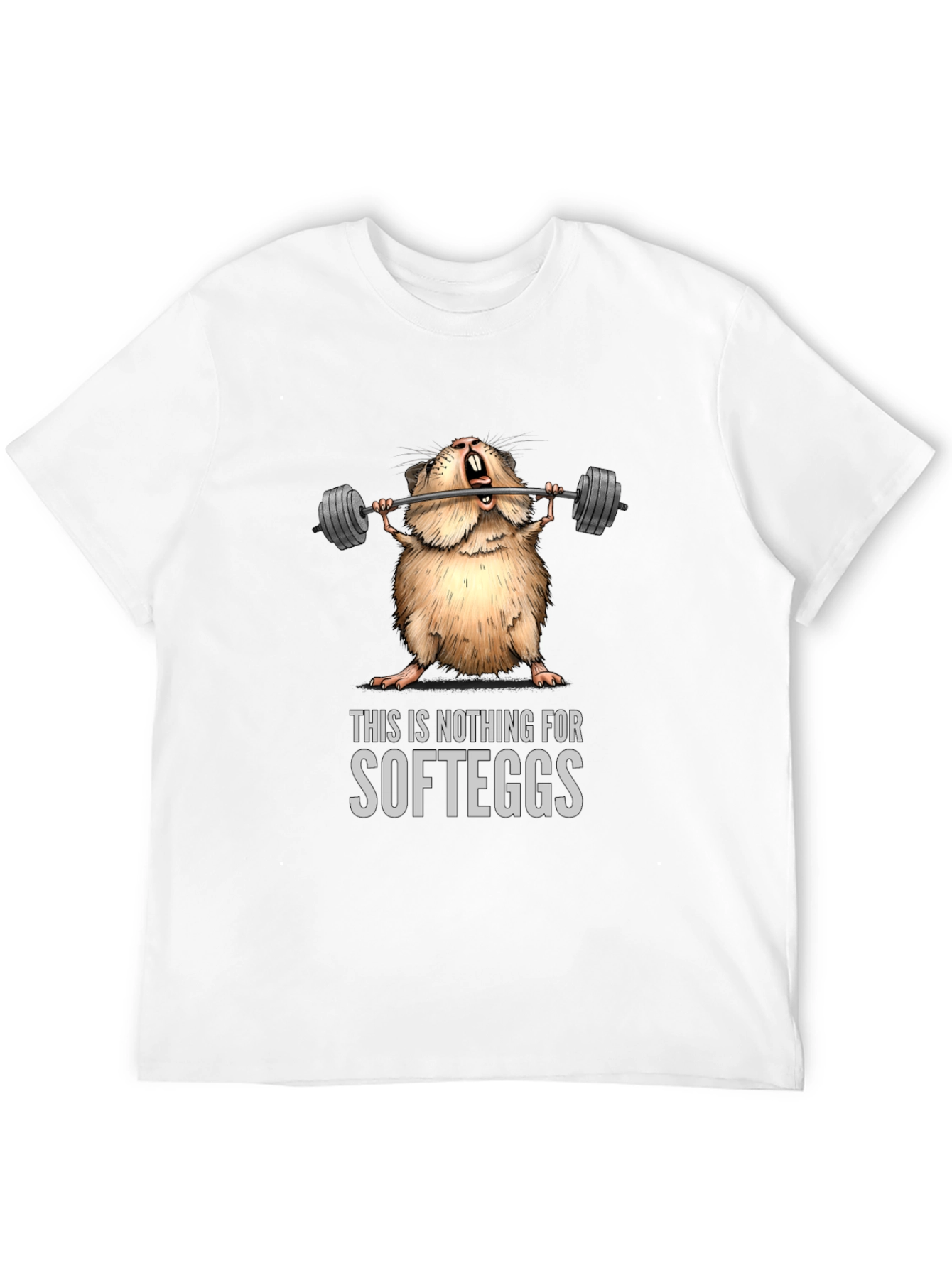 Weightlifting Hamster T-Shirt - Nothing for Softeggs
