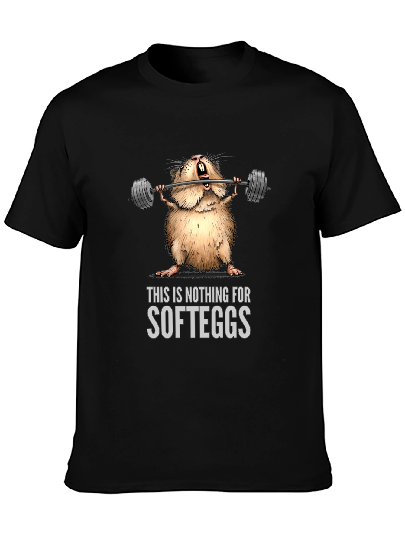 Weightlifting Hamster T-Shirt - Nothing for Softeggs