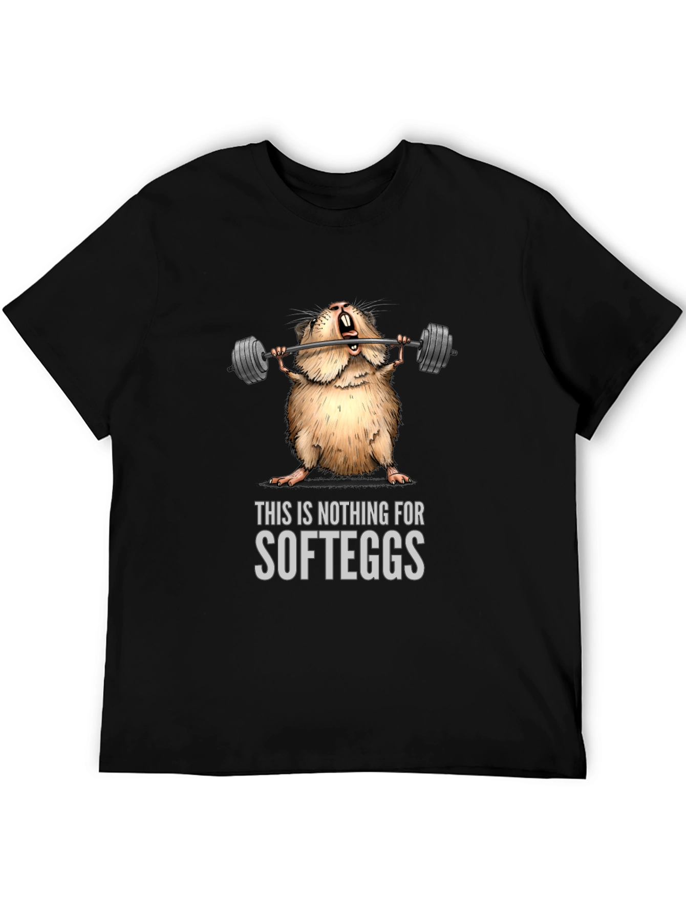 Weightlifting Hamster T-Shirt - Nothing for Softeggs