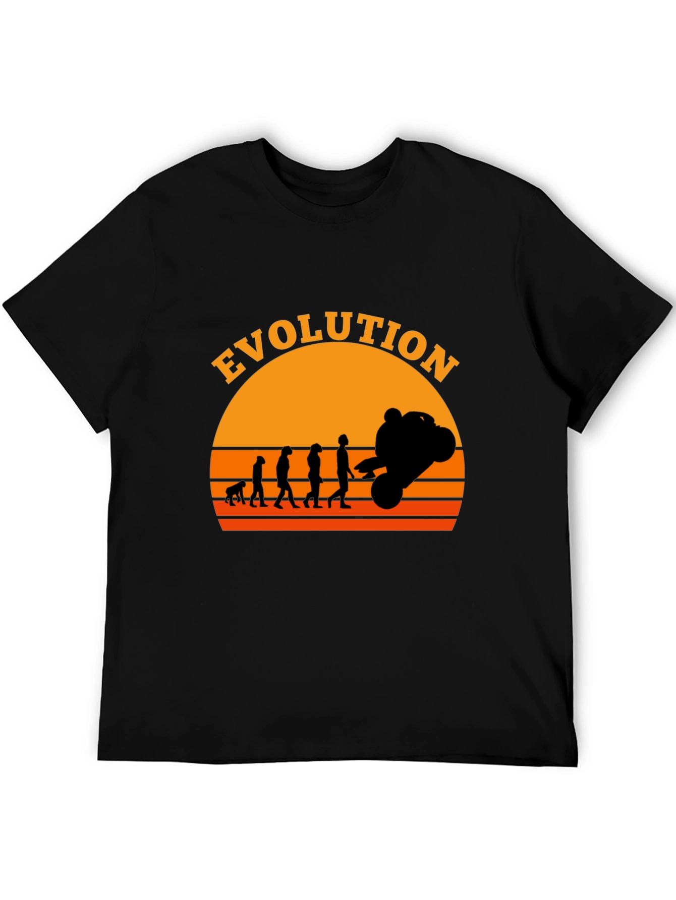 Evolution of Moto Black T-Shirt