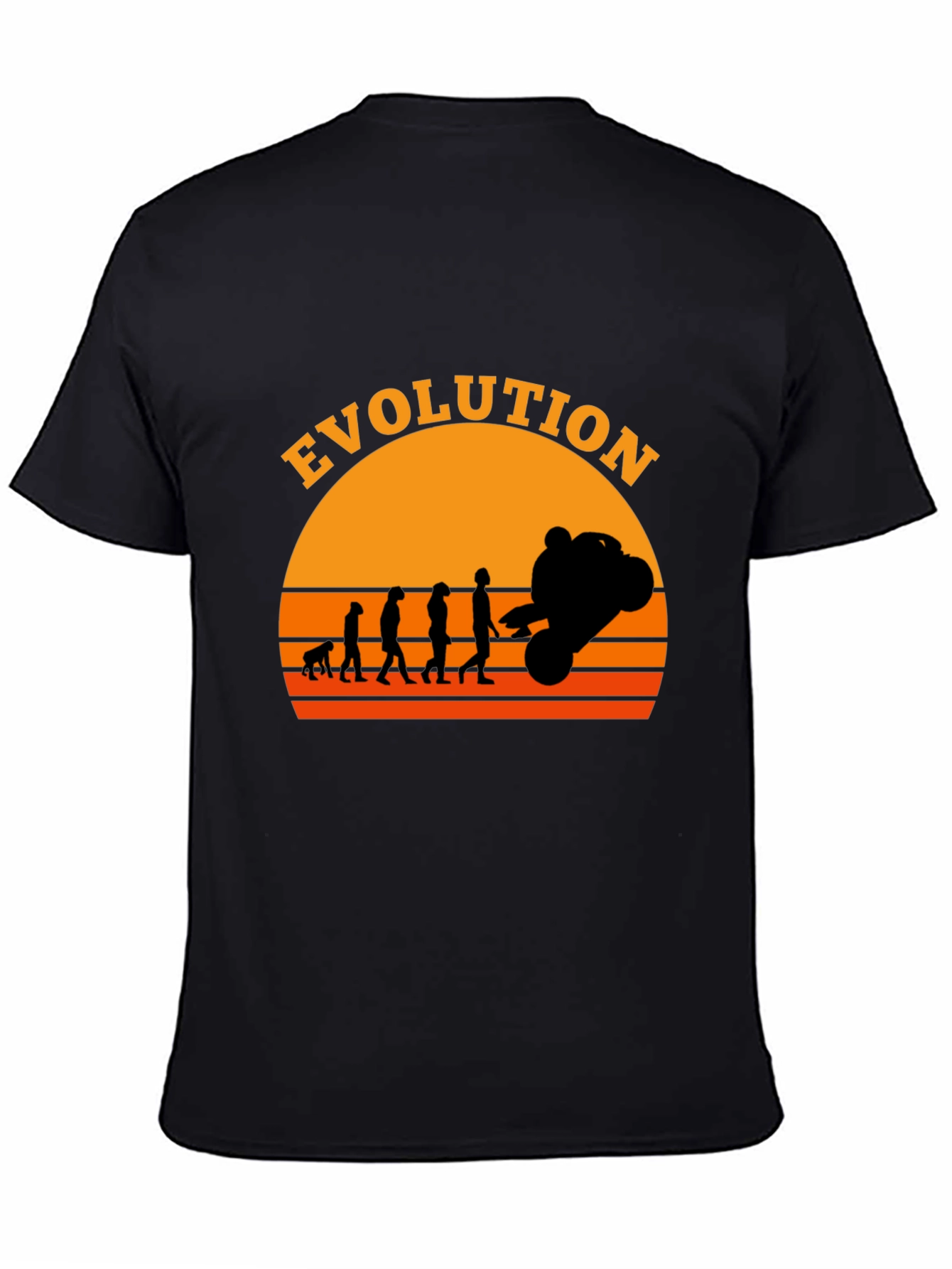 Evolution of Moto Black T-Shirt