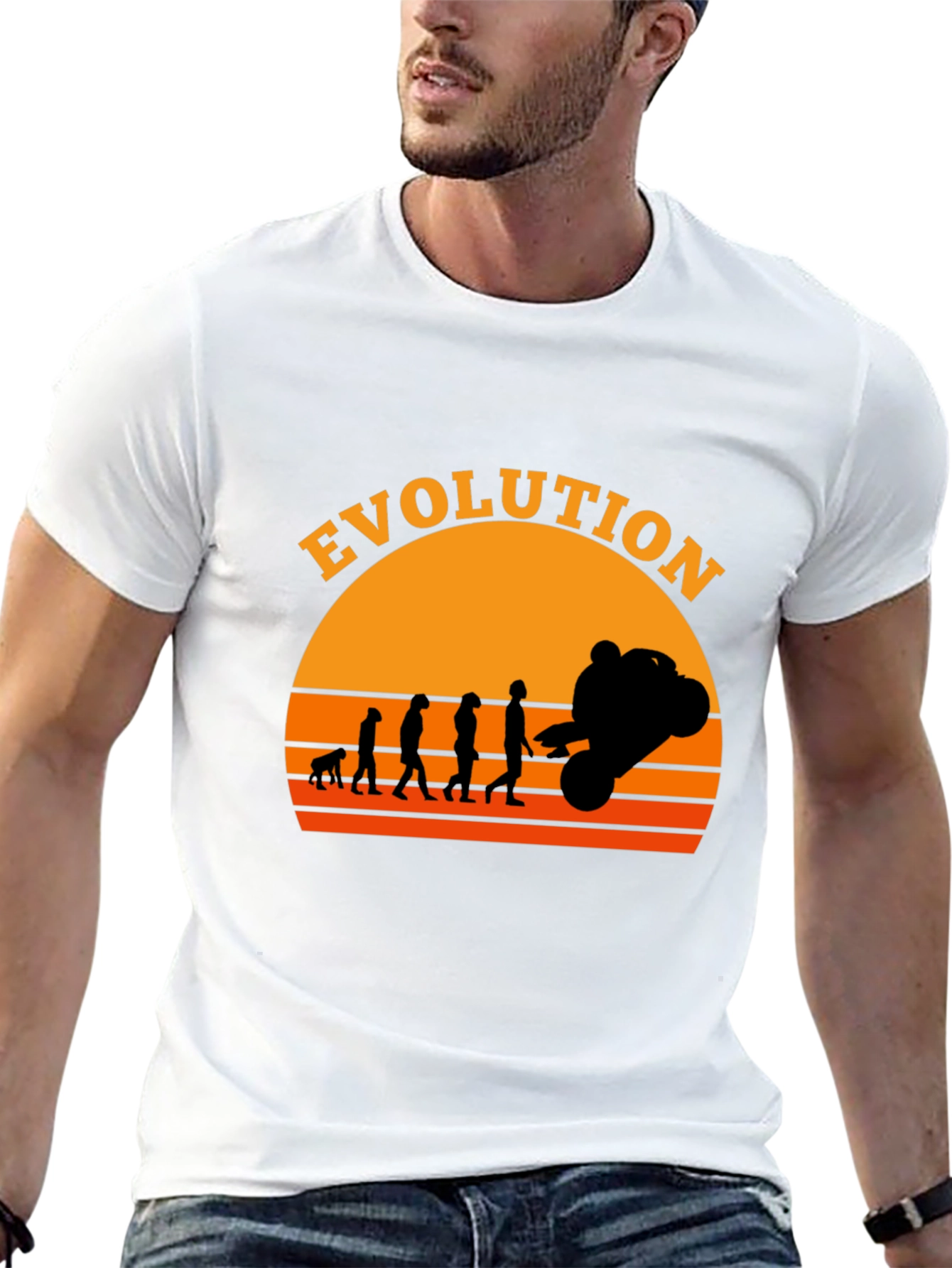 Evolution of Moto Black T-Shirt