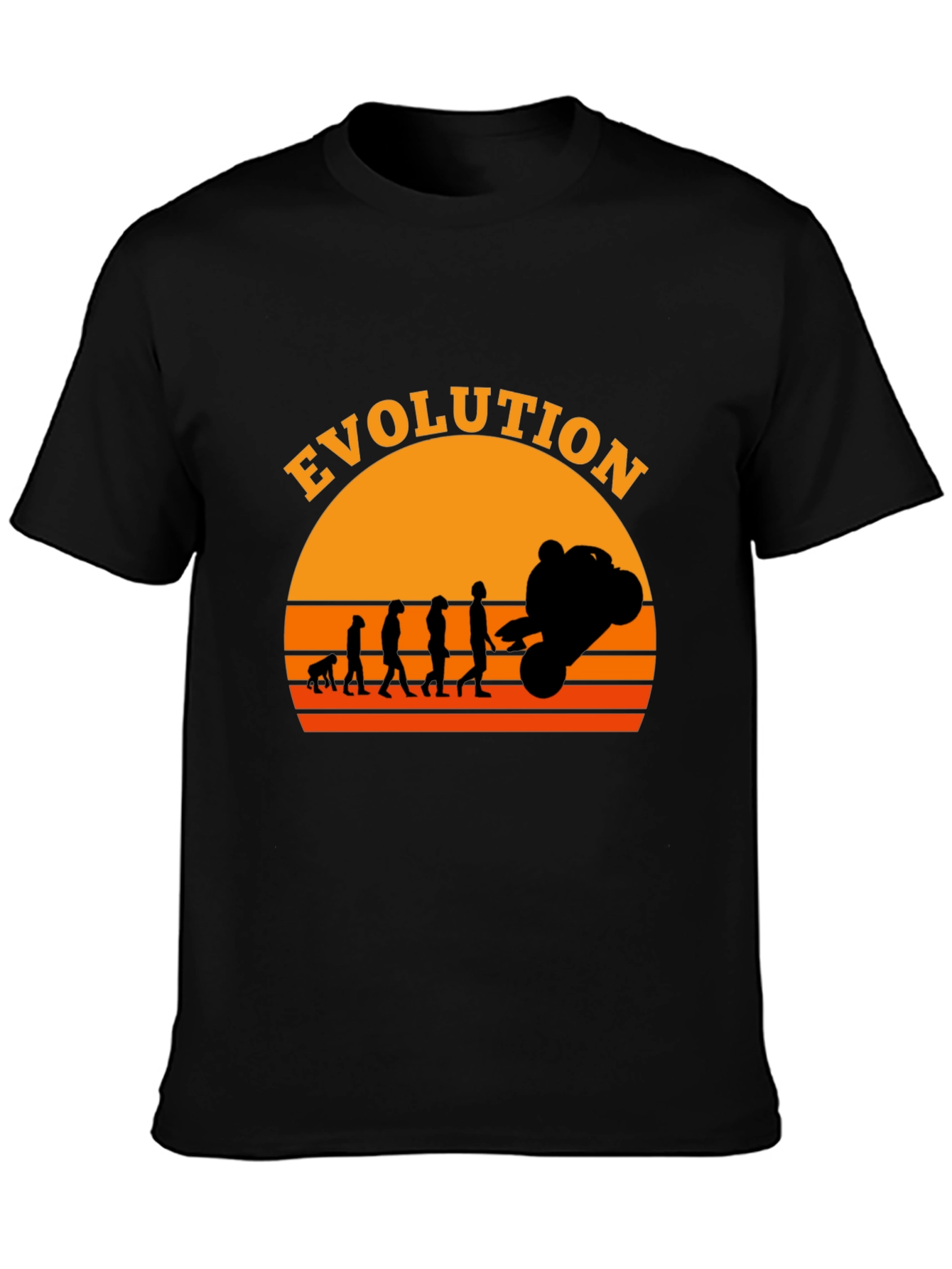 Evolution of Moto Black T-Shirt
